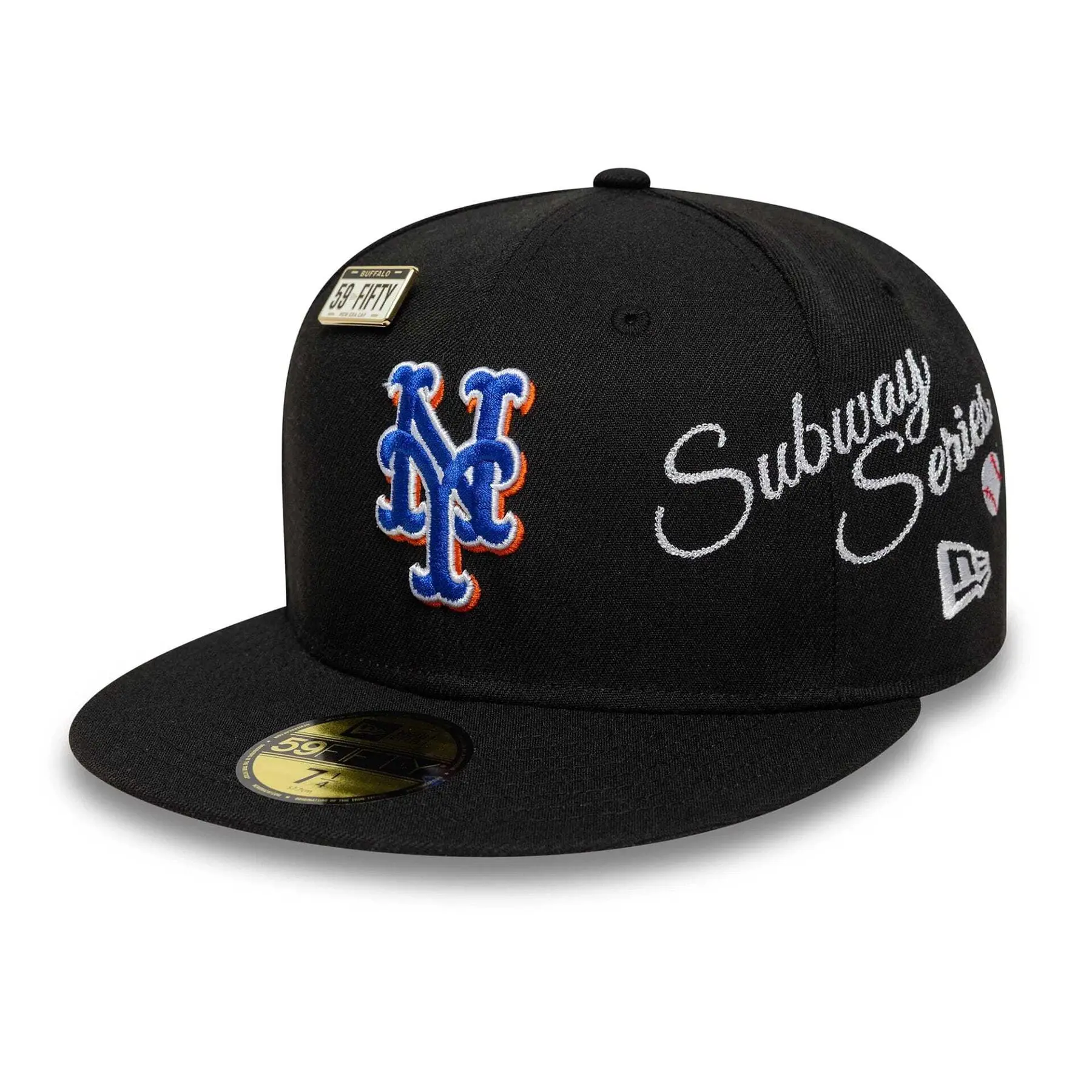 New Era Unisex Noir 59 Fifty New York Mets Snapback Cap Mlb Subway