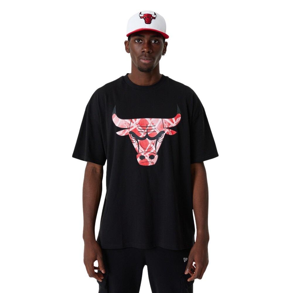 0196996511108 - Chicago Bulls Logo Tee T-Shirt schwarz