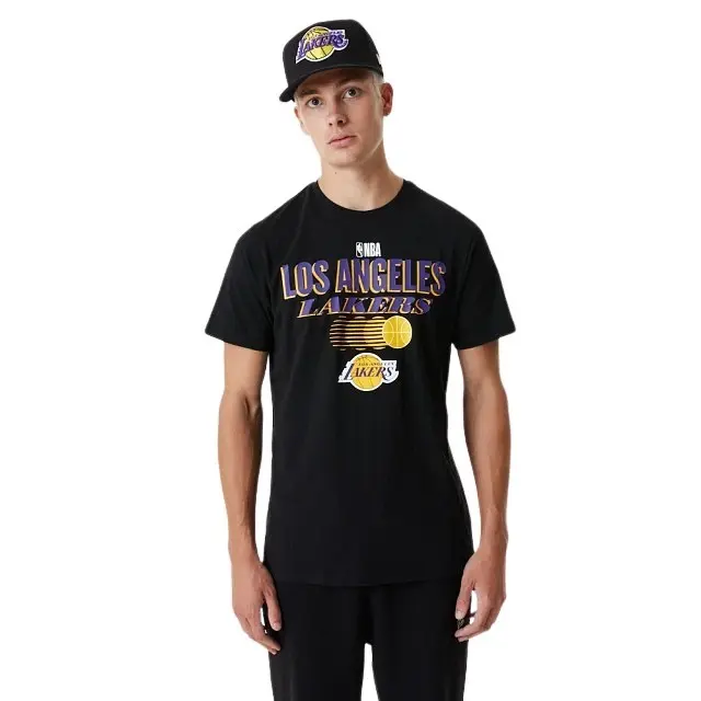 0196996509402 - Los Angeles Lakers Graphic Tee T-Shirt schwarz