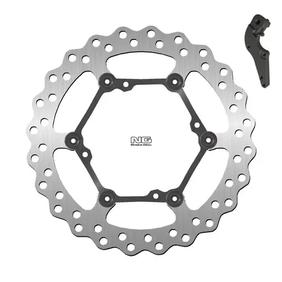 Schwimmendes Motorrad-Bremsscheiben-Kit und Halterung NG Brake Disc Wave 1326XK17