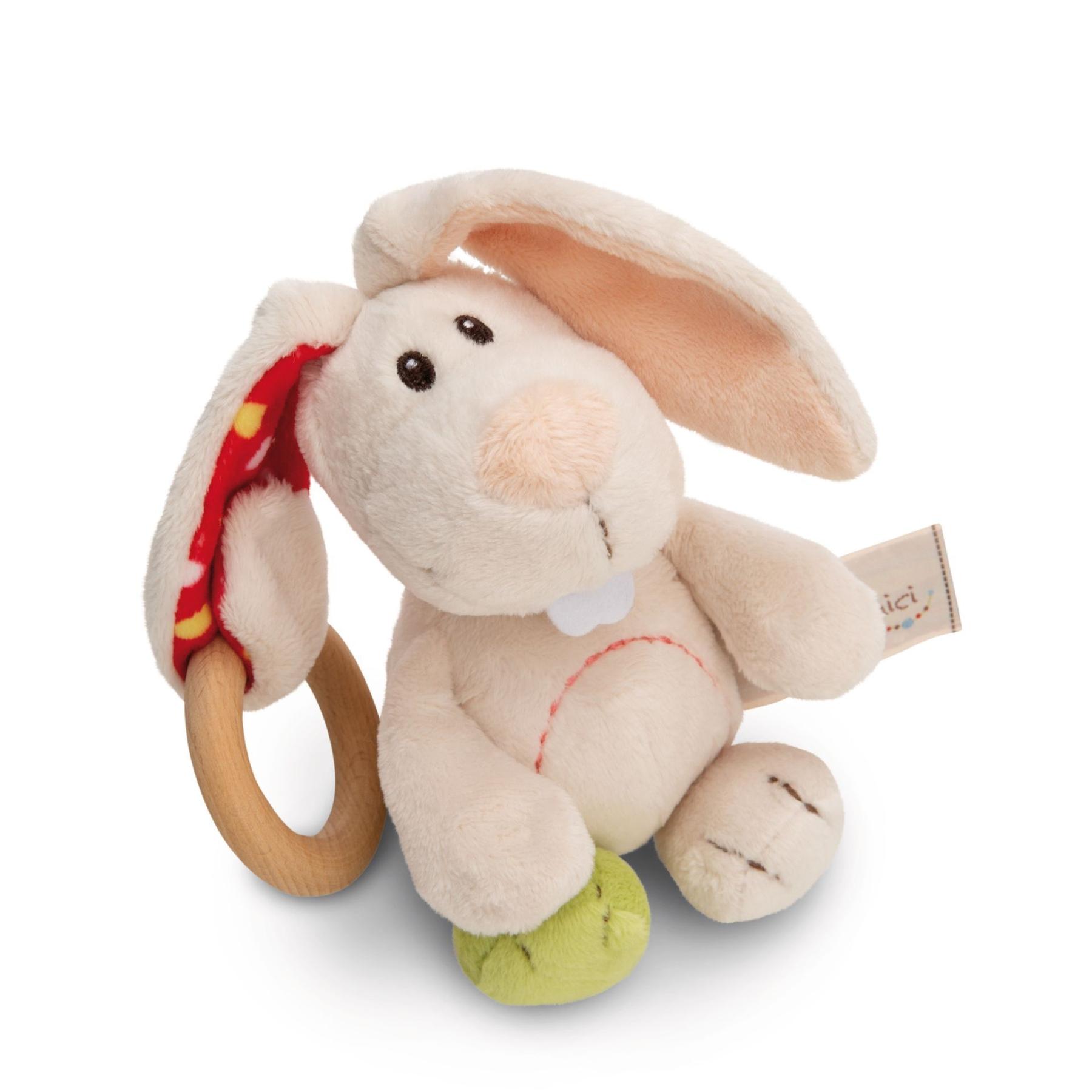 4012390378795 - Plüschkaninchen mit Holzring Grabber Tili