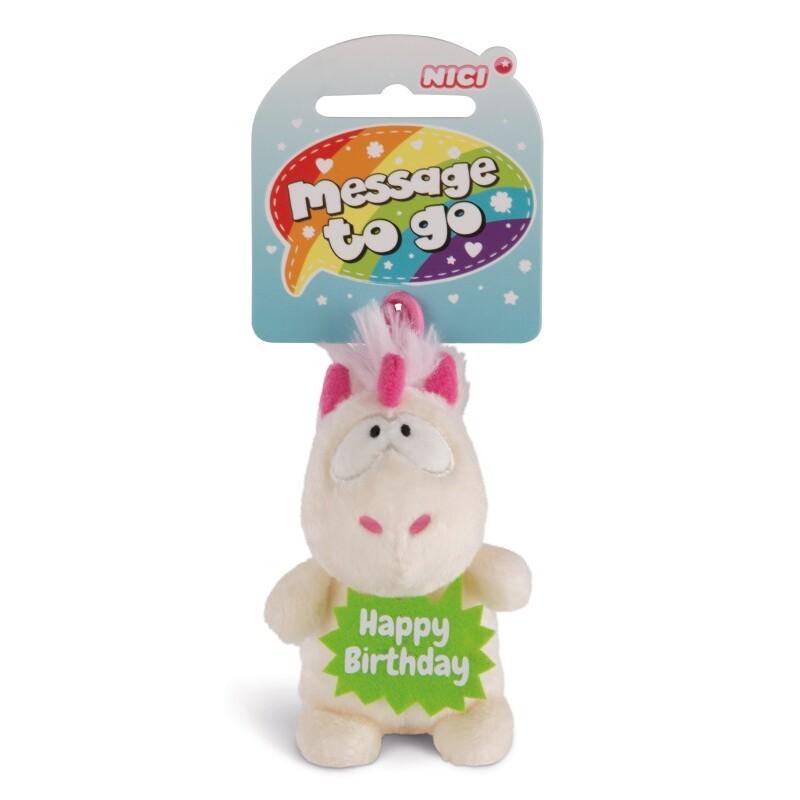 4012390427226 - Einhorn Plüsch mit Schleife Theodor Happy Birthday