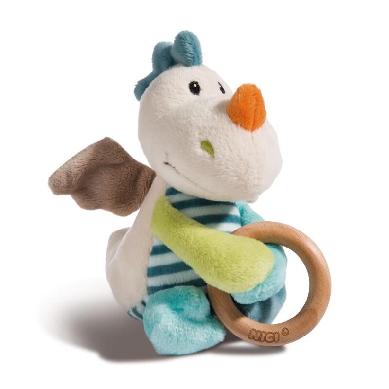 4012390437058 - Schnuffeltuch mit Holzring und Glocke Dragon Grabber Dragilu