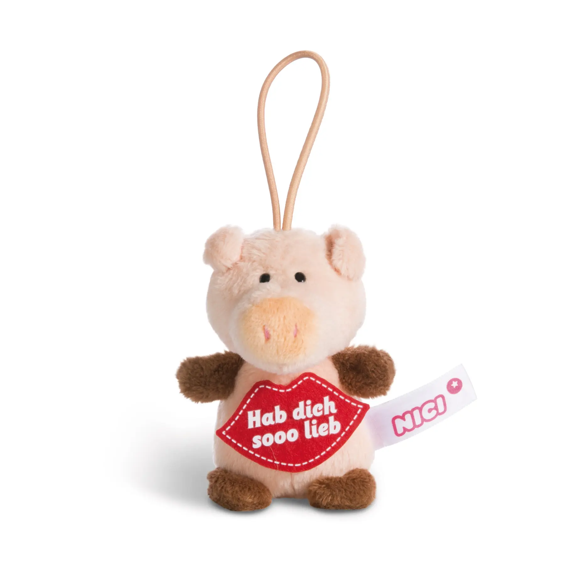 Schwein Plüsch mit Schleife Nici Hab dich sooo lieb