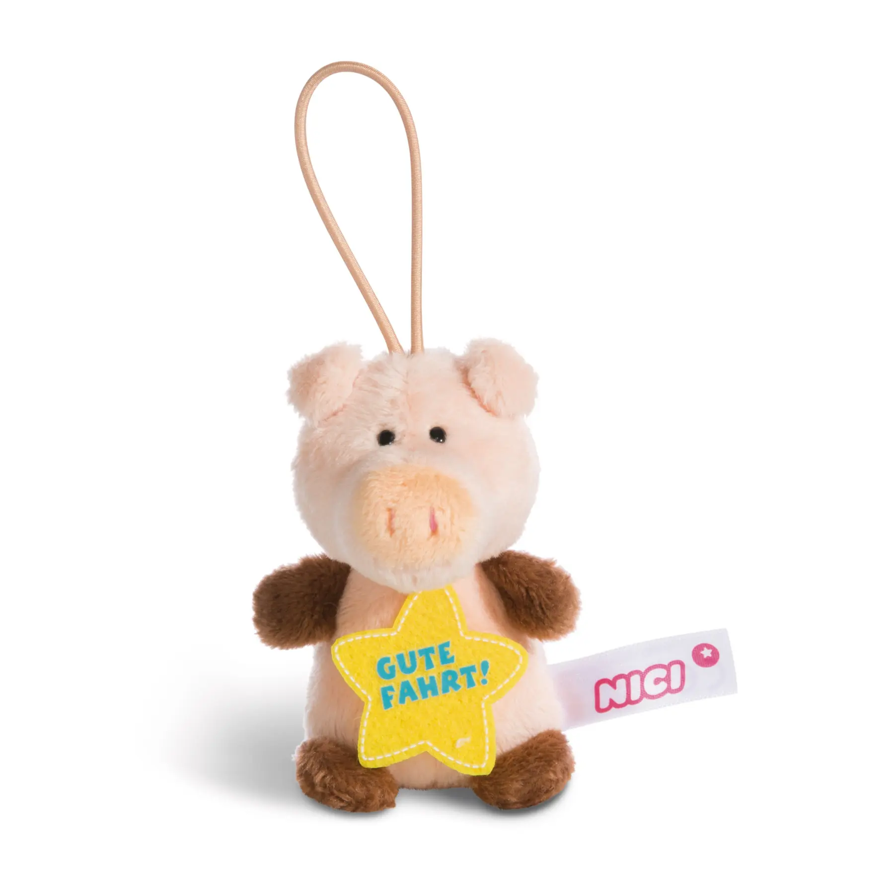 Schwein Plüsch mit Schleife Nici Gute Fahrt