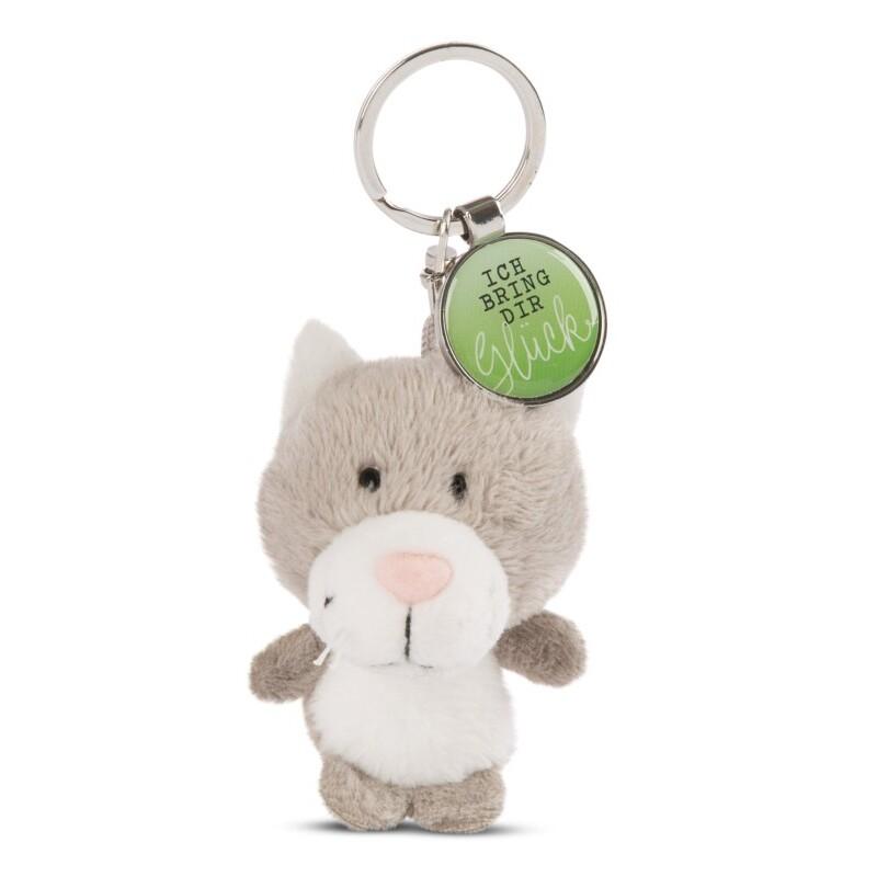 4012390475296 - Nici Gmbh - nici Messenger Katze Schlüsselanhänger mit Anhänger Ich bringe dir Glück Schlüssel Anhänger Glücksbringer 7 cm 47529