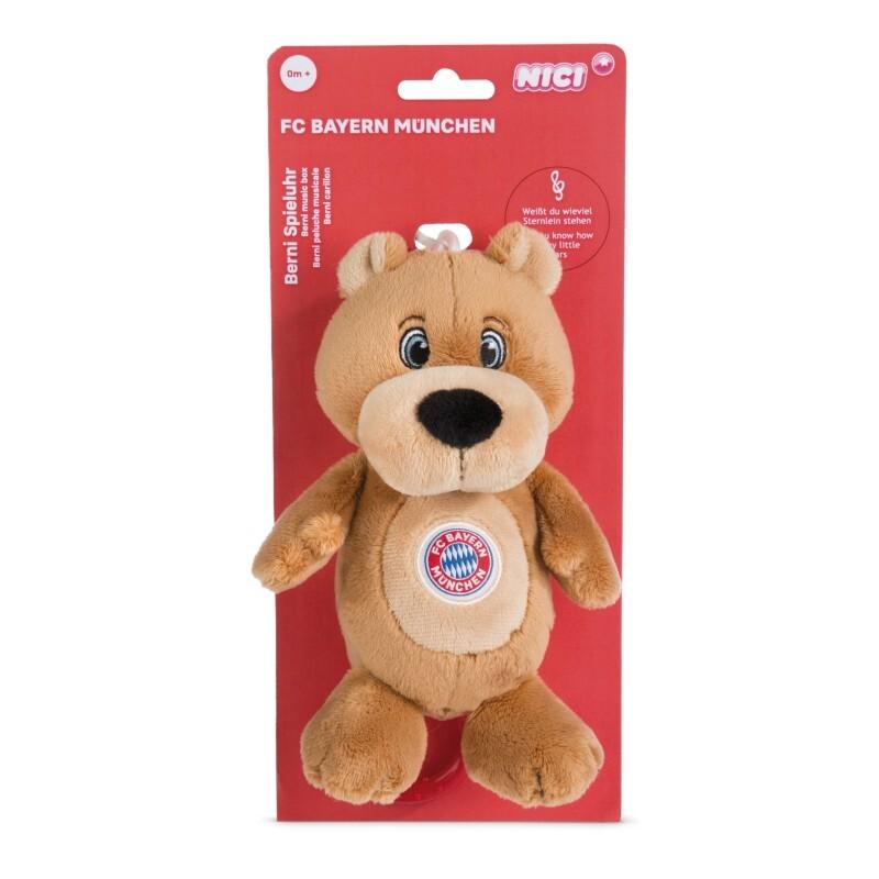 4012390490824 - Spieluhr NICI FC BAYERN MÜNCHEN Bär Berni 18 cm Spieluhren braun Kinder Spieluhren