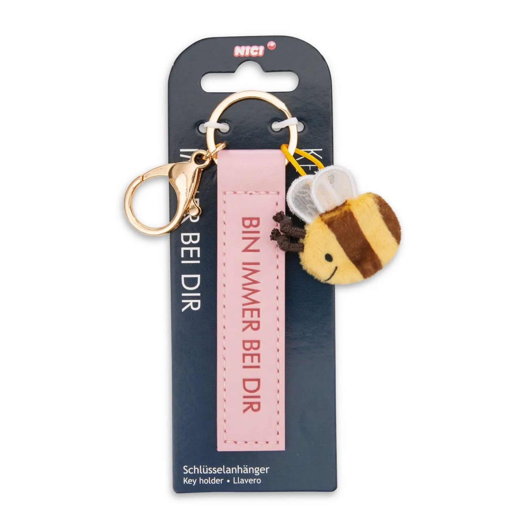 4012390620016 - PU-Band Schlüsselanhänger Bin immer bei dir