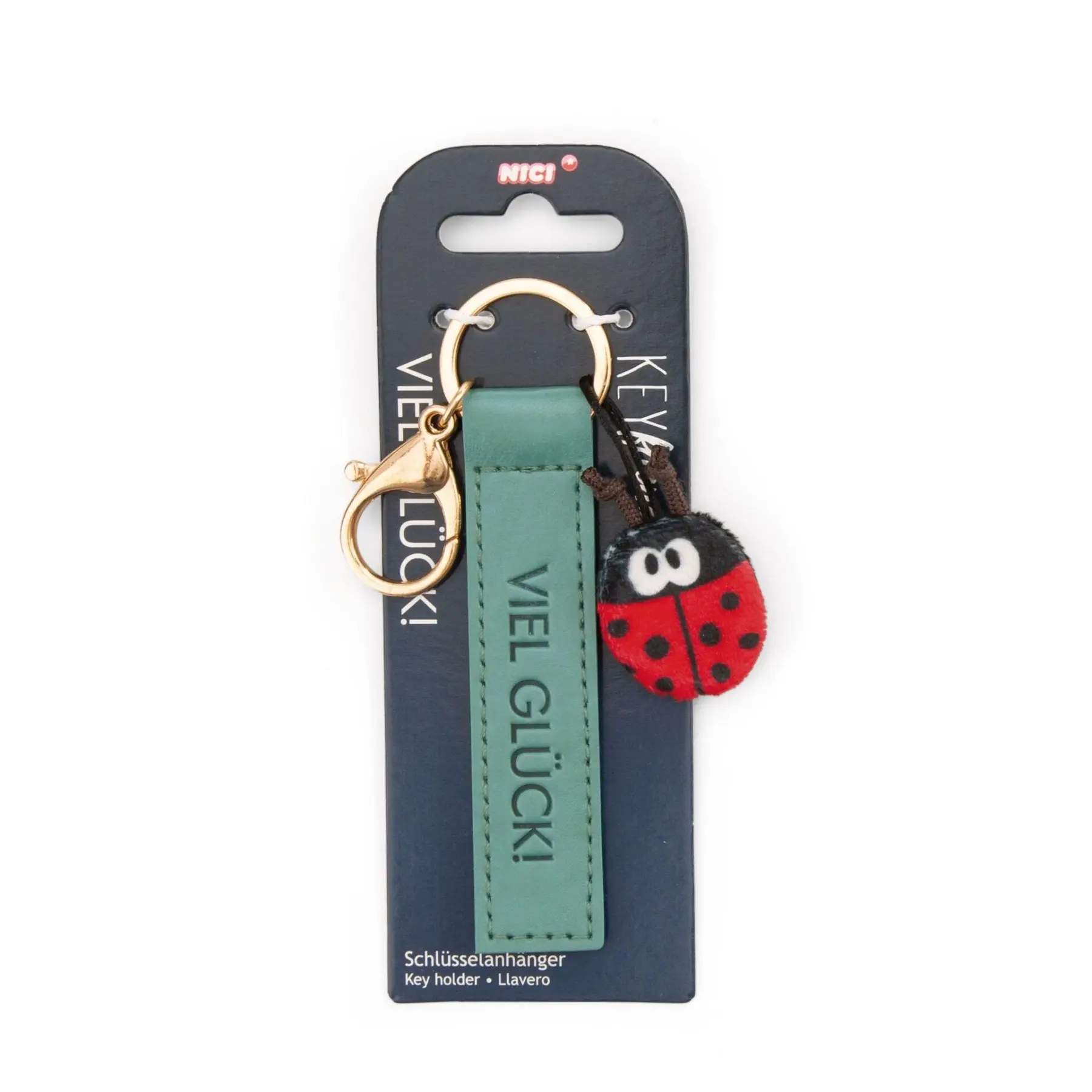4012390620252 - Schlüsselanhänger aus PU-Band mit Marienkäfer Viel Glück