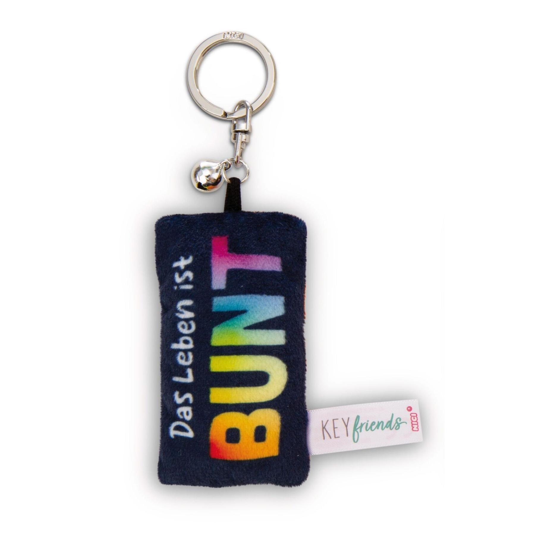 4012390621242 - Mini-Plüsch-Schlüsselanhänger Das Leben ist bunt