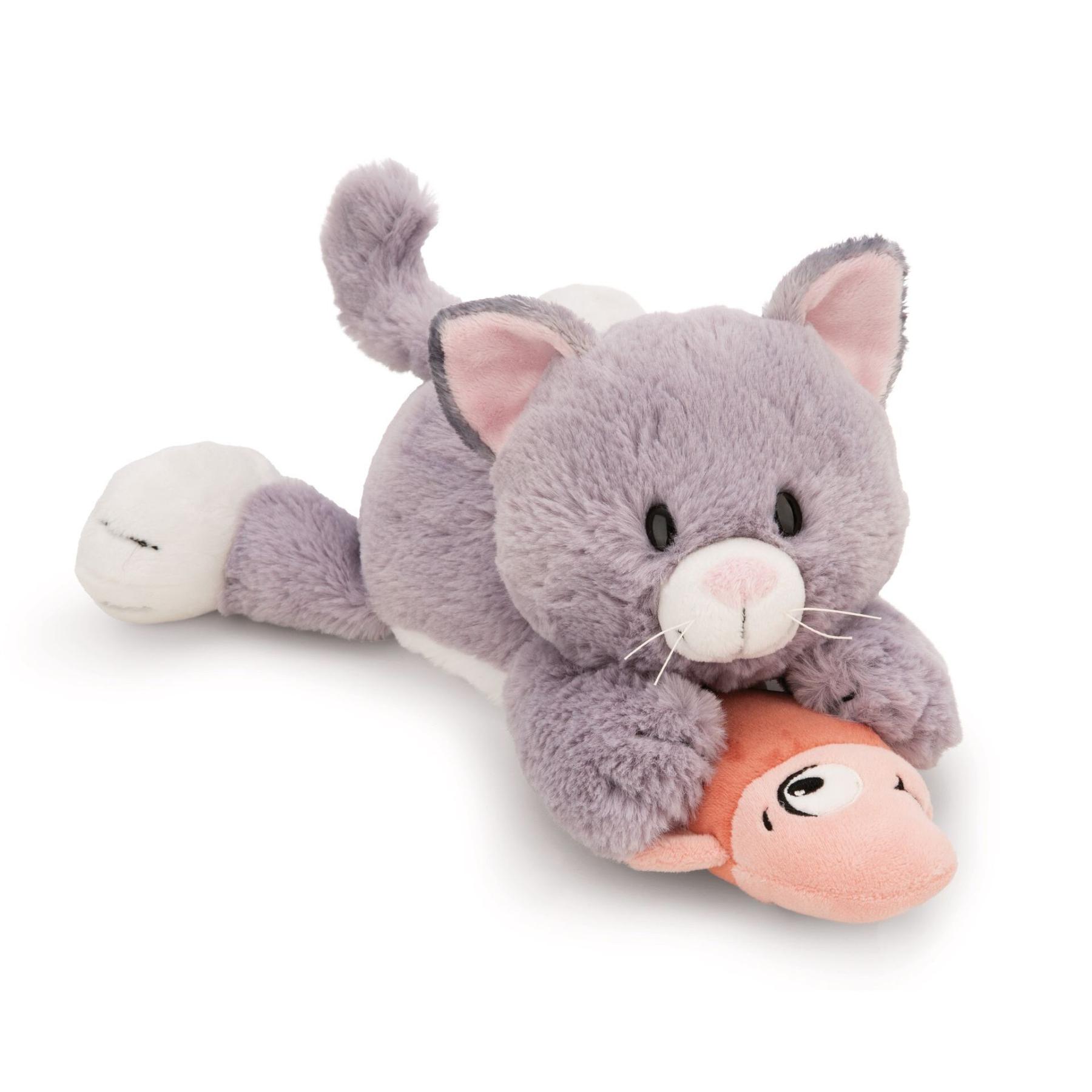 4012390621532 - liegender Katzenplüsch mit Fisch Nici