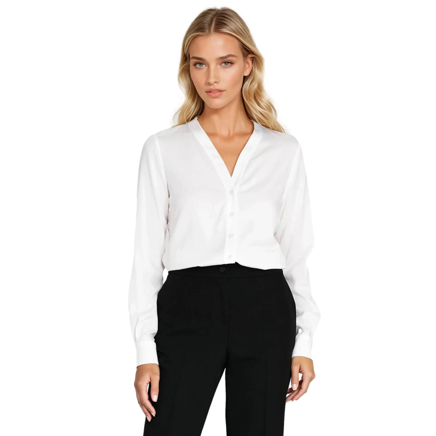 Blusa con scollo a V donna