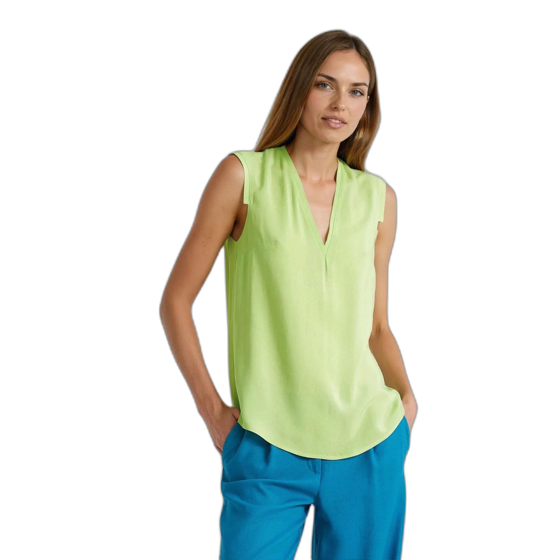 Blusa con scollo a V donna