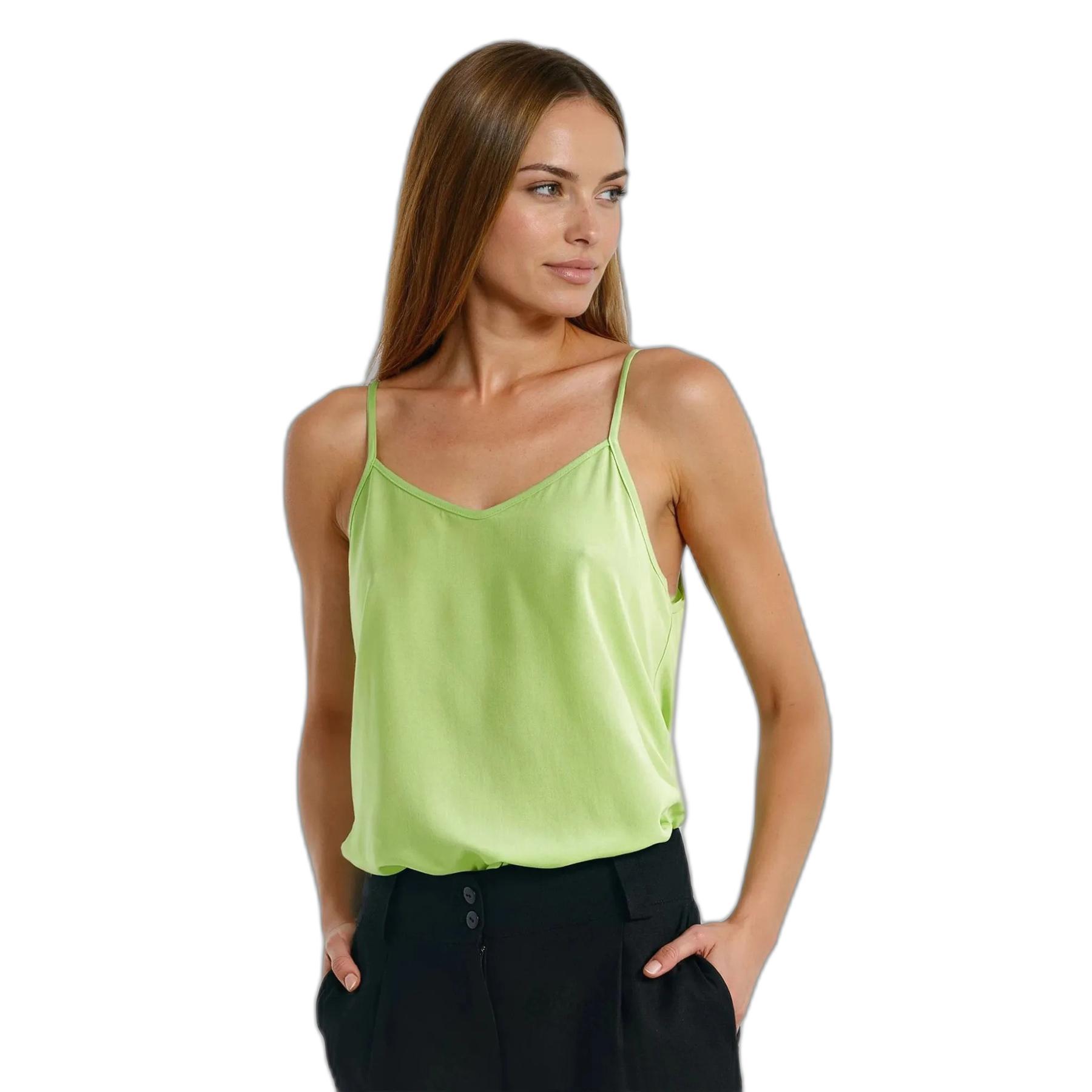 Top basic a spalline sottili donna