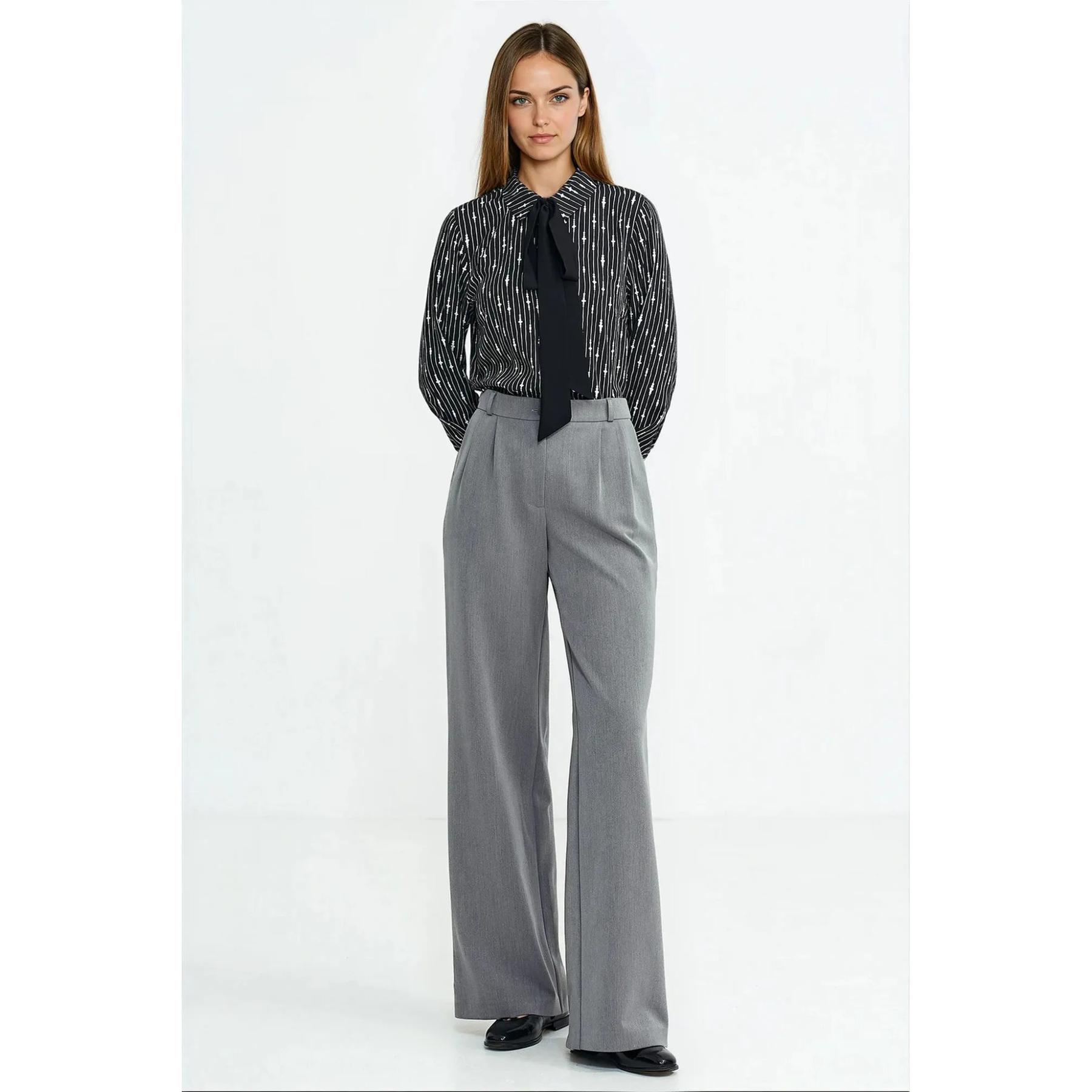 5908292751349 - Bluse mit schwarzem Gürtel für Damen Nife