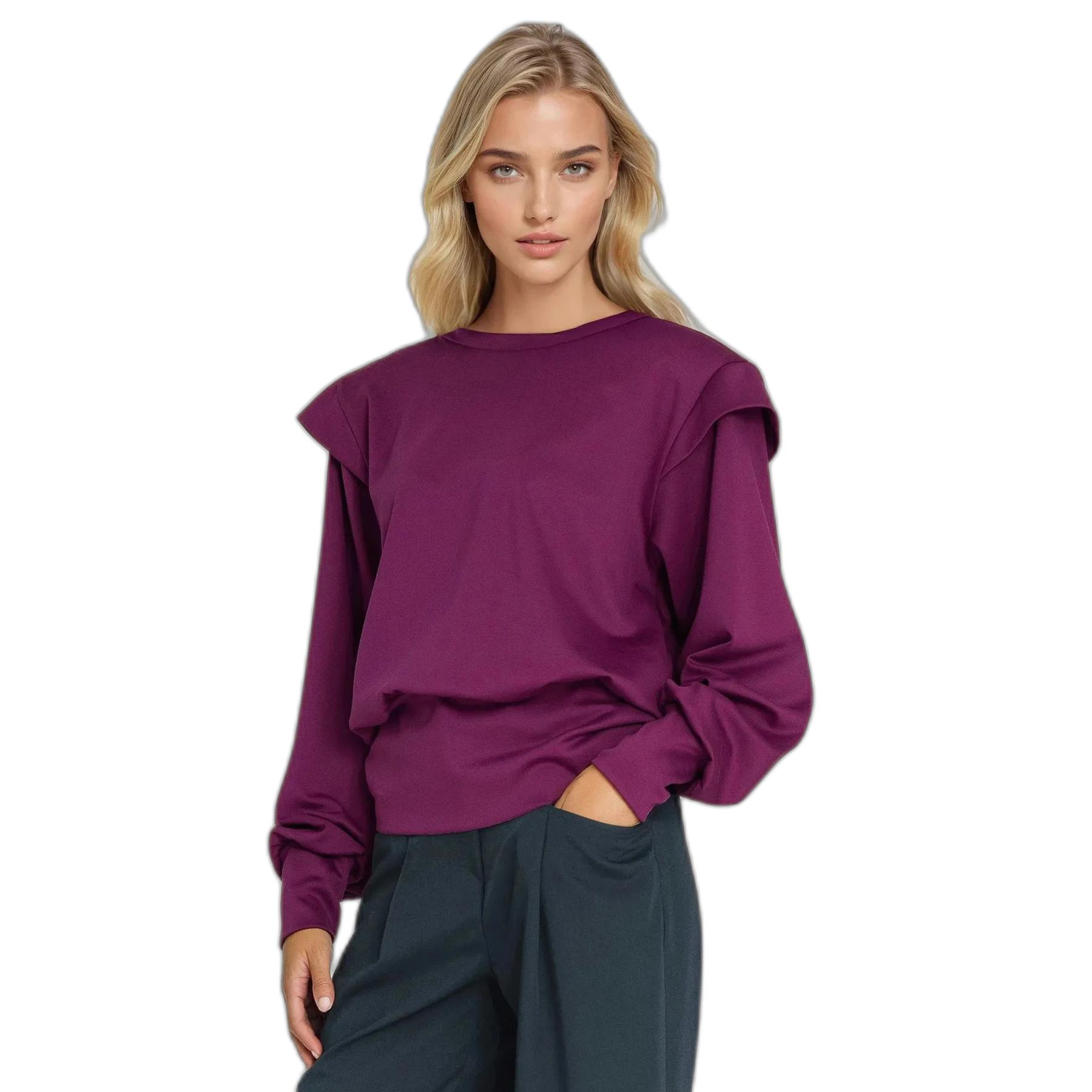 5908292748073 - Damenbluse mit hohen Rippbündchen Nife