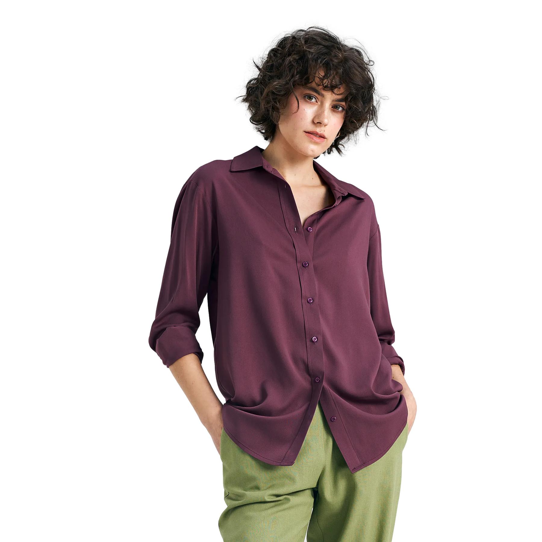Camicia pesante oversize da donna