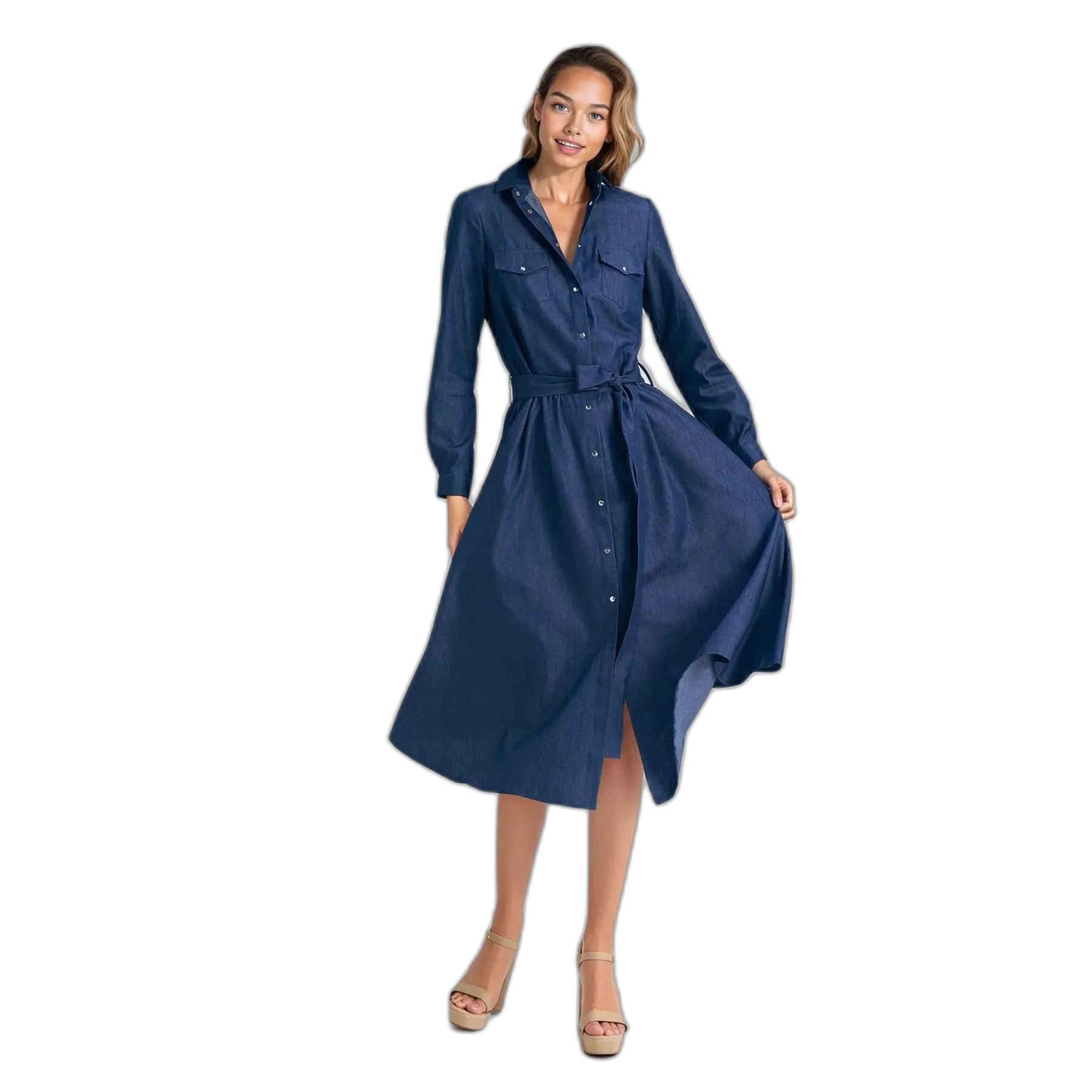 5908292735196 - Knopfblusenkleid für Frauen Nife