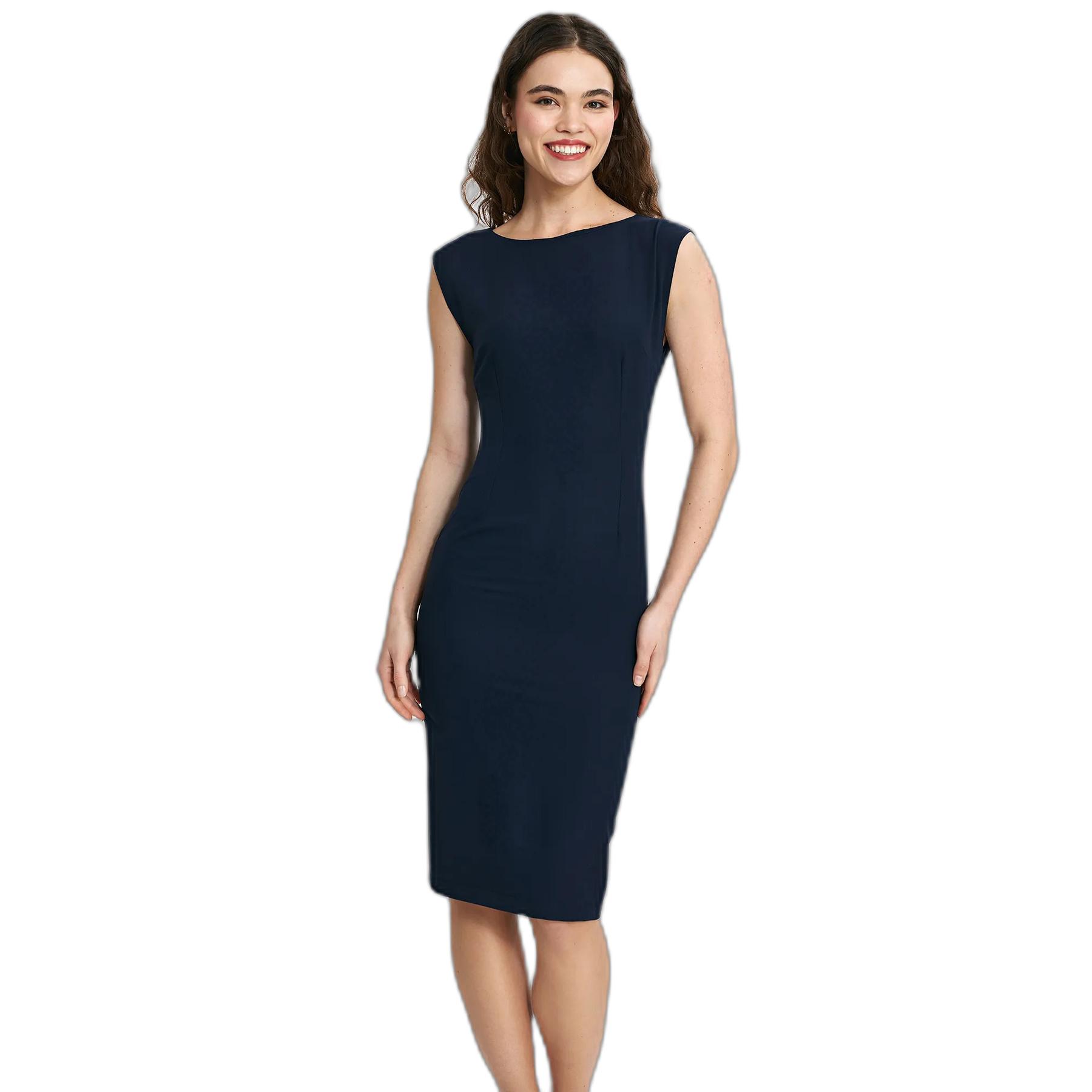 5908292745379 - Diskrete Damenkleid mit Ausschnitt Nife