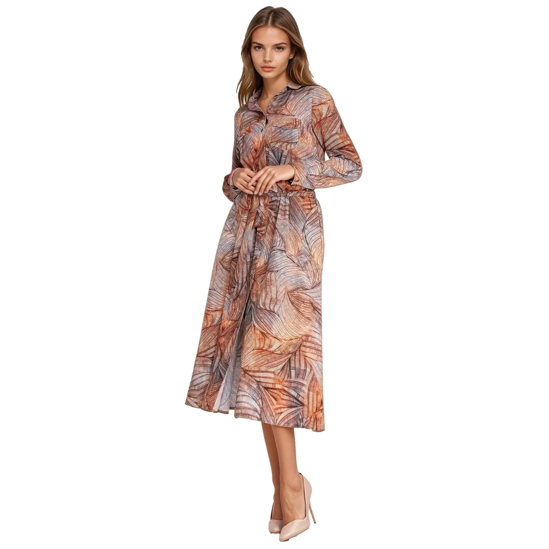 5908292750687 - Midi-Hemdkleid aus Viskose für Damen Nife