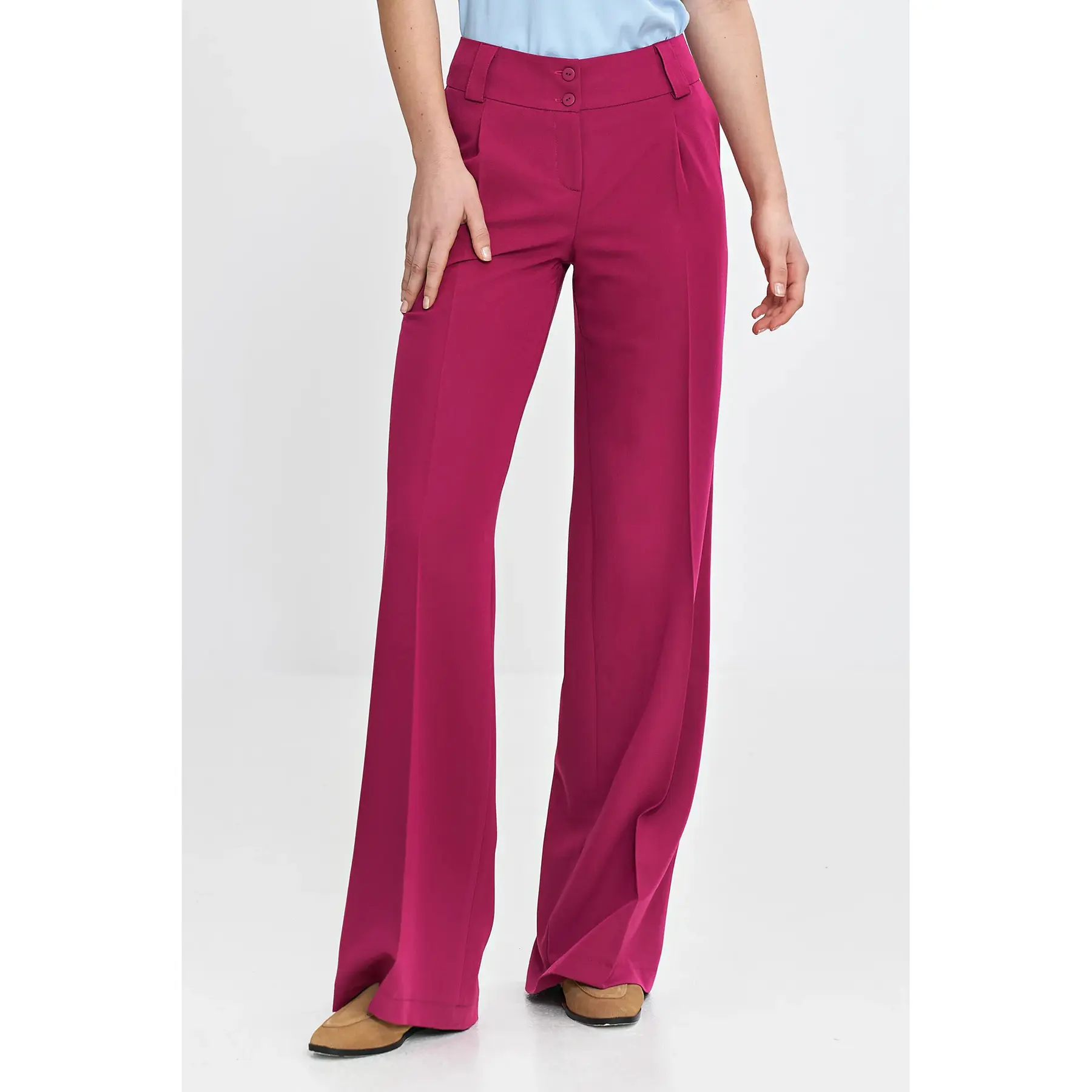 5908292745812 - Damenhose mit Falten Wide Leg