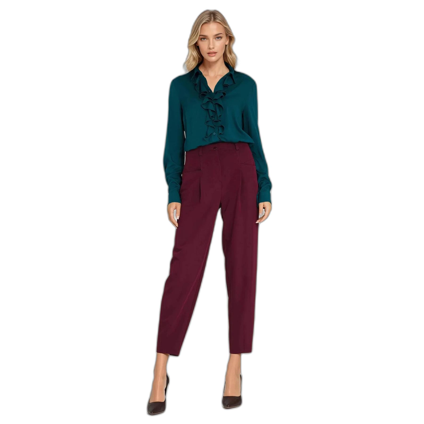 Pantaloni larghi a vita alta donna