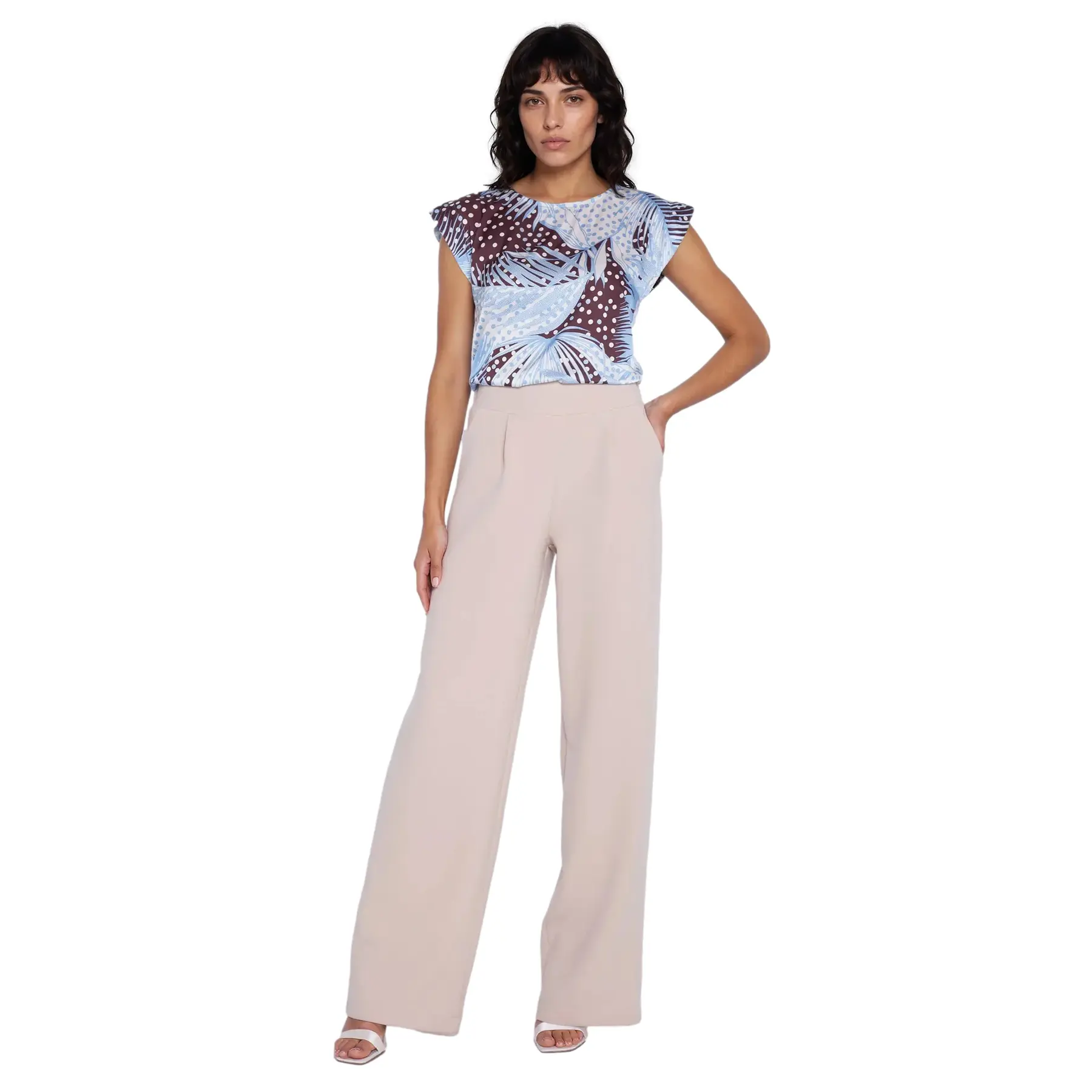 Image of Hose mit hoher Taille und Falten Damen Nife