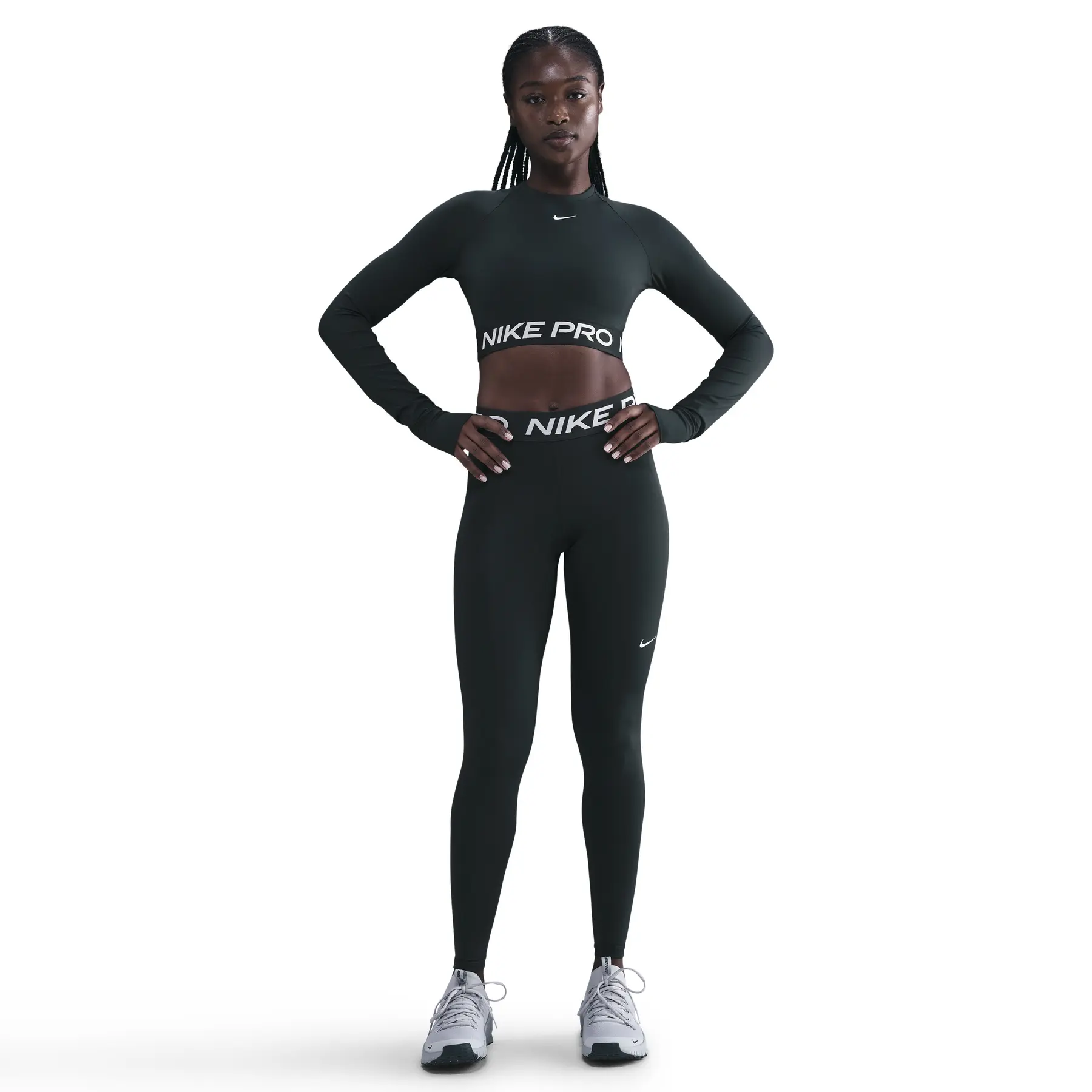Damen Leggings mit mittelhohem Bund und Mesh-Einsätzen Pro - Noir - female - Size: L