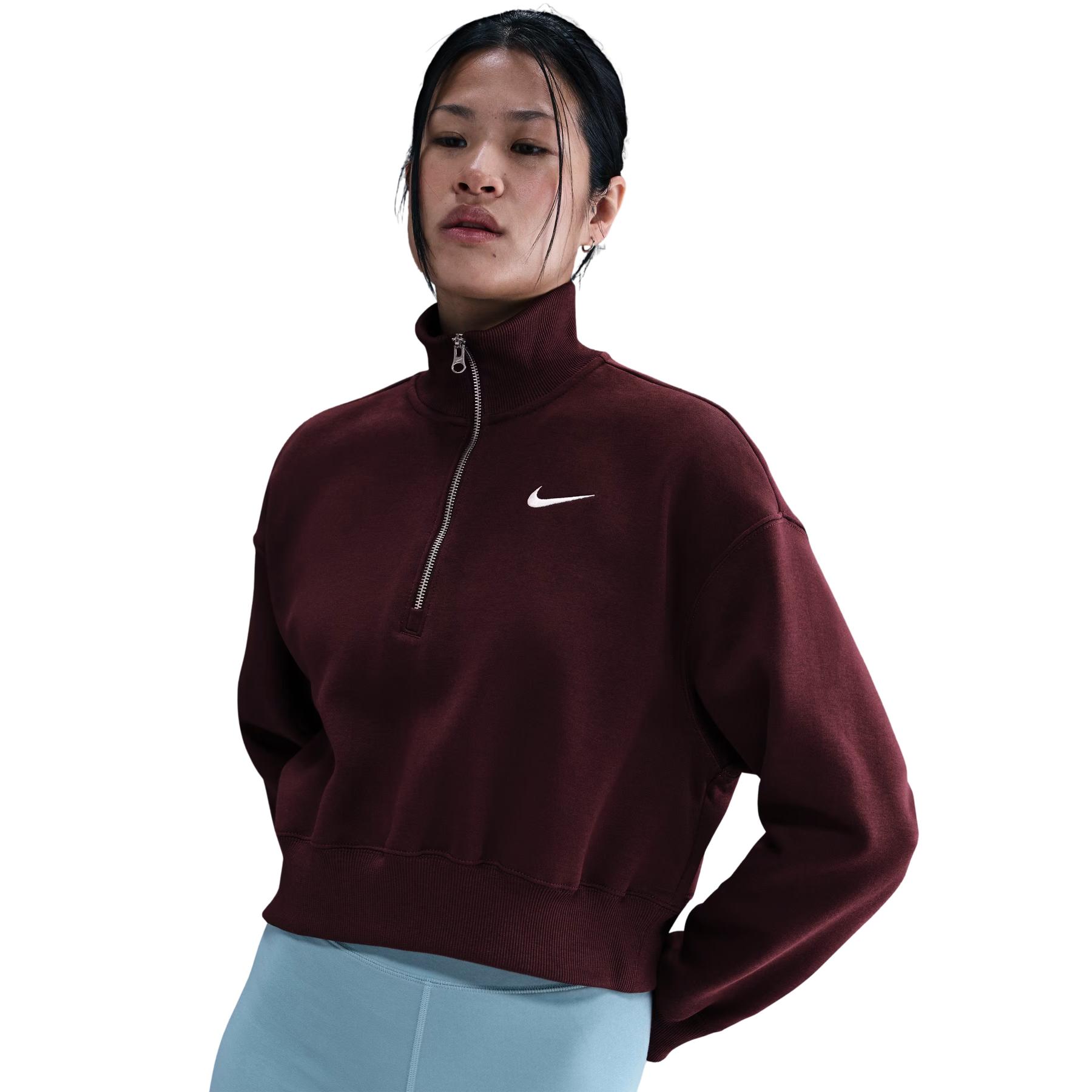 Felpa da donna con 1/4 di cerniera Nike Phoenix Fleece
