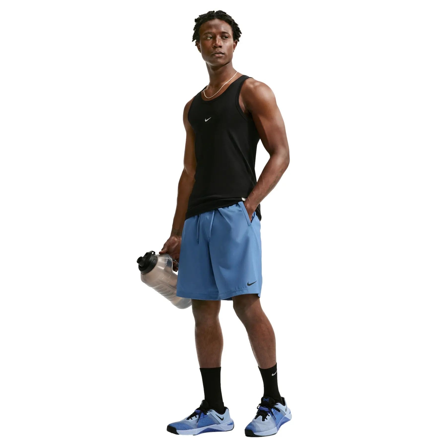 Nike Men's Gris Unlined Shorts Form Dri-Fit 23 Cm