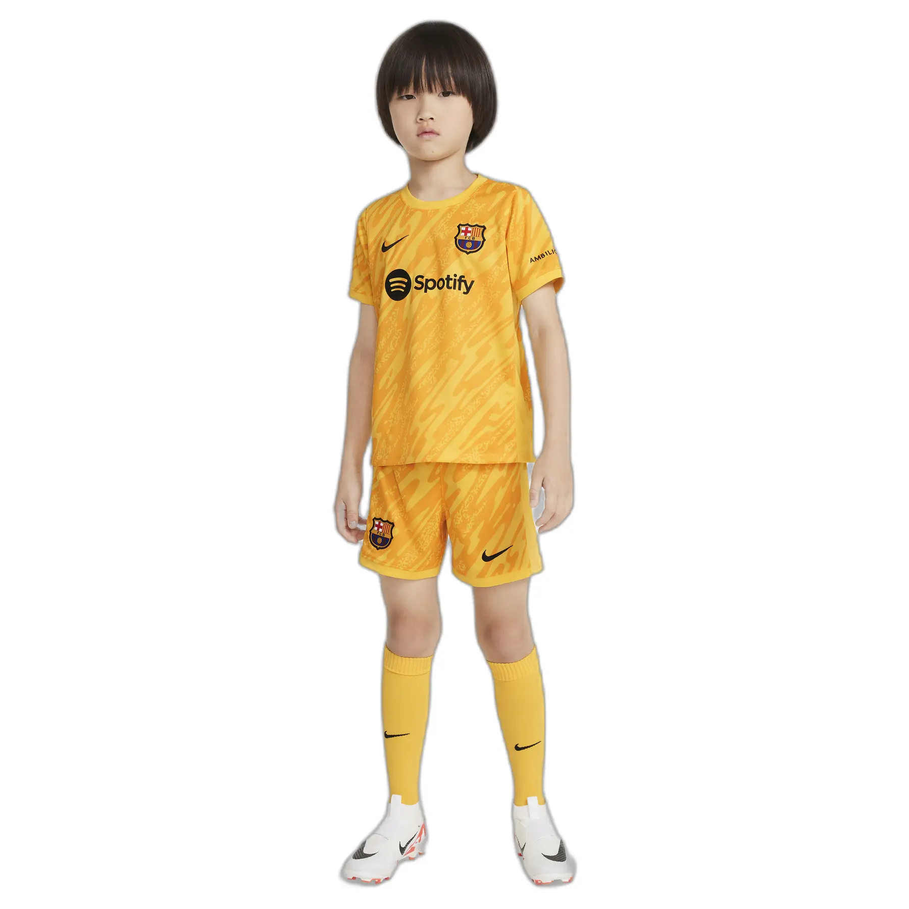 FC Barcelona Kinder Set Dri-Fit 2024/25 - Jaune - unisex - Size: 5/6 ans