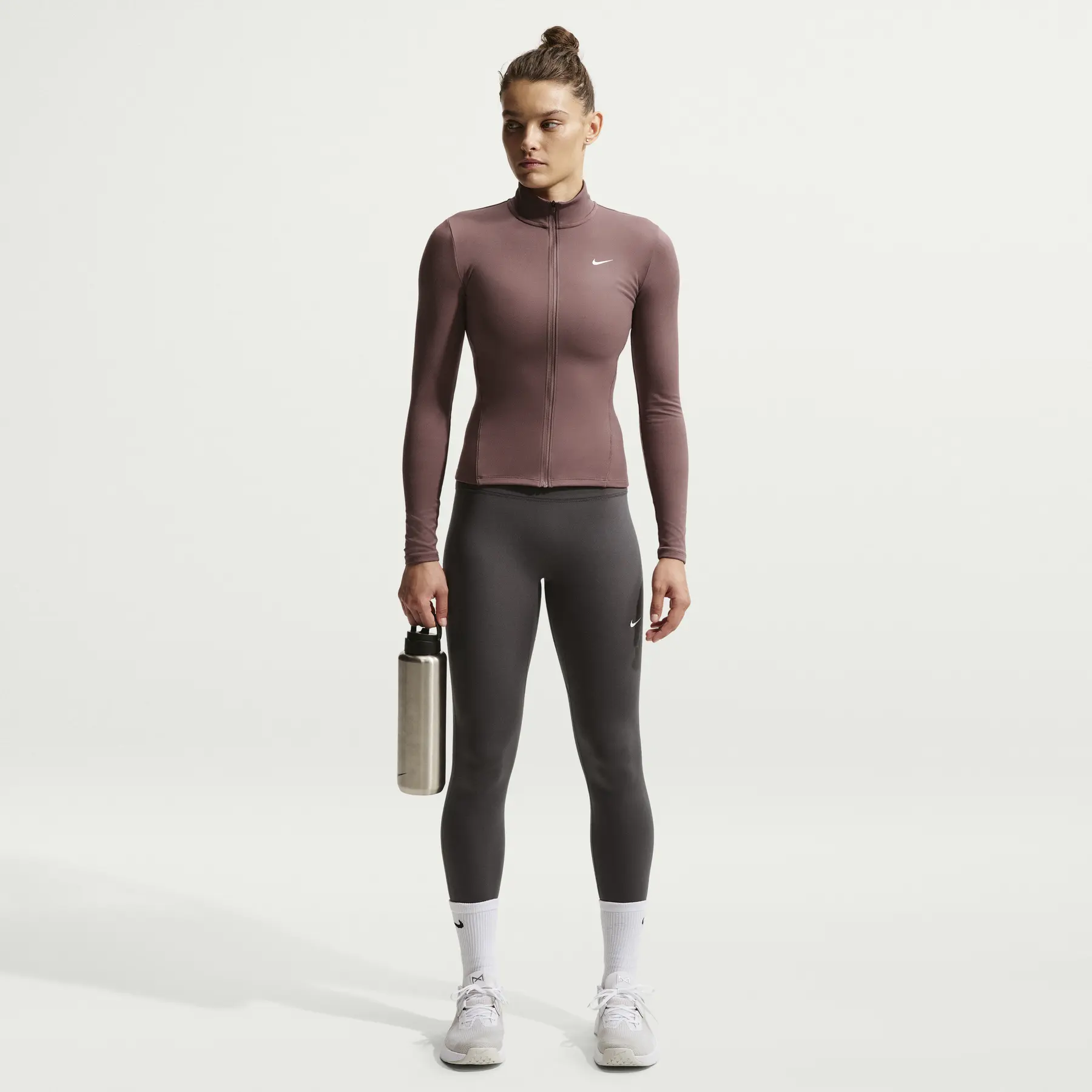 Nike Women's Gris Leggings One Seamless Front