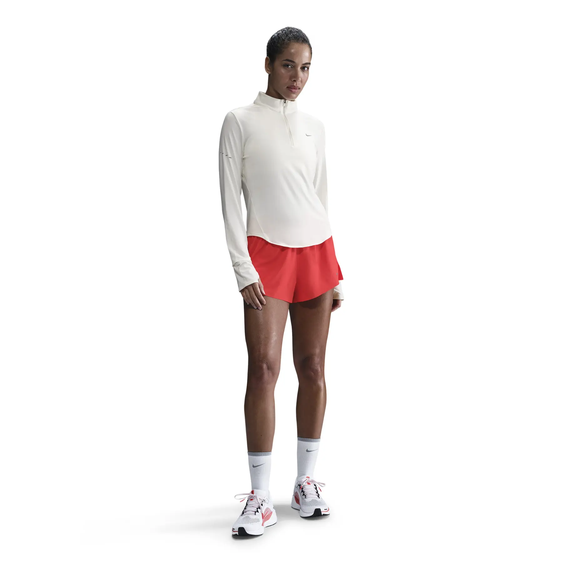 Zip-Langarmtrikot, Damen Swift - Beige - female - Size: M