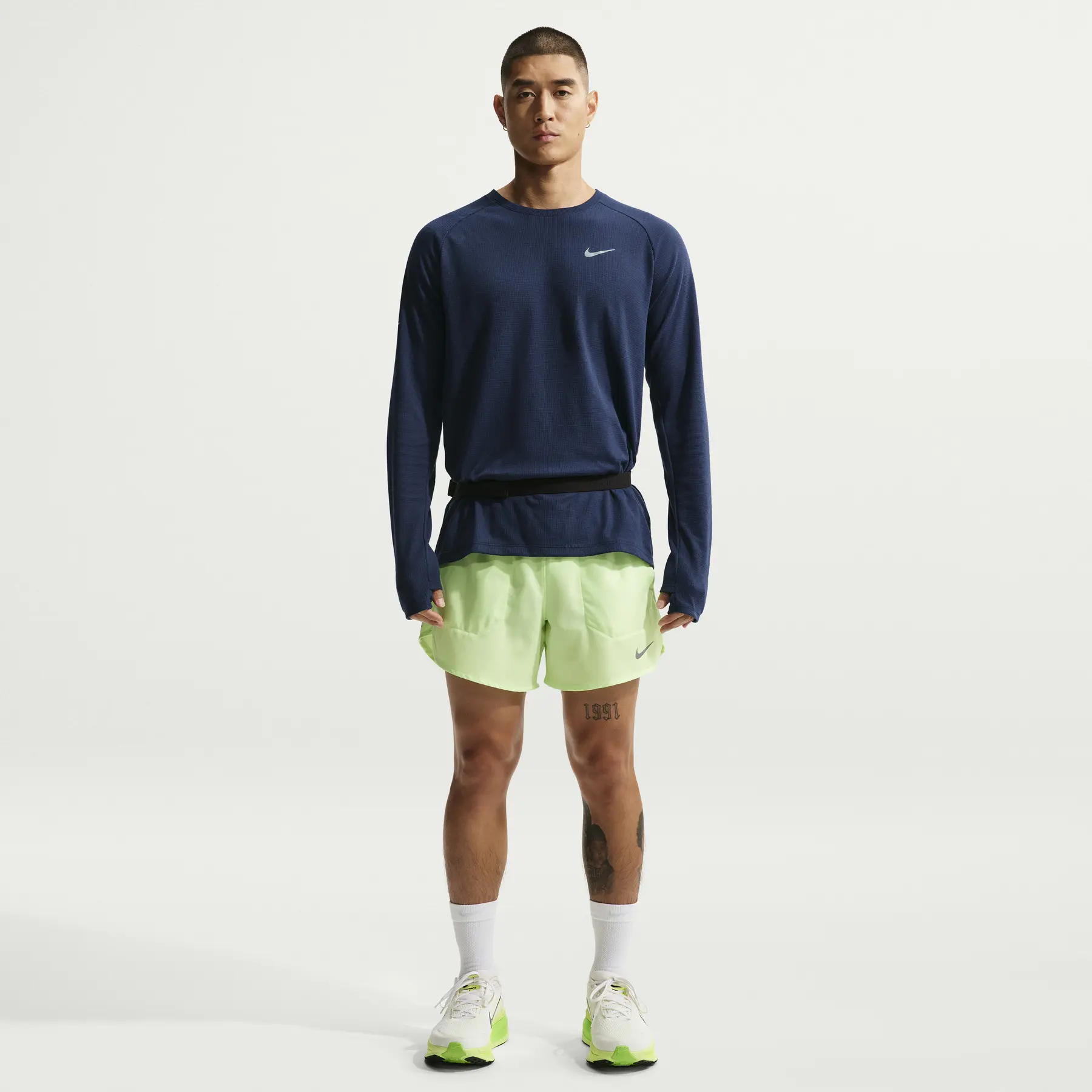 Langarmshirt Stride Dri-Fit - Bleu - male - Size: XL
