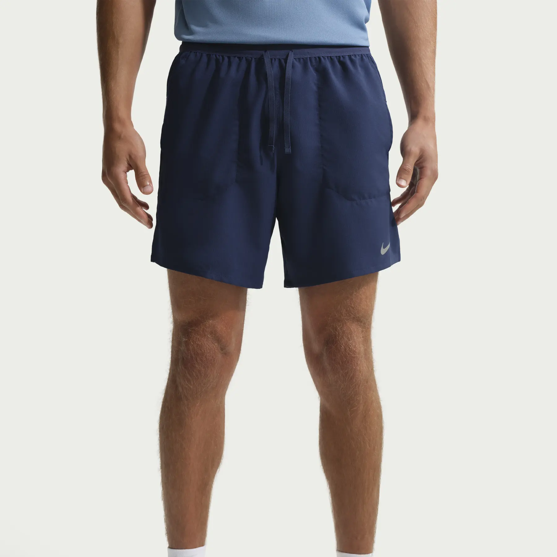 Nike Men's Bleu Shorts With Integrated Undershorts Stride Dri-Fit