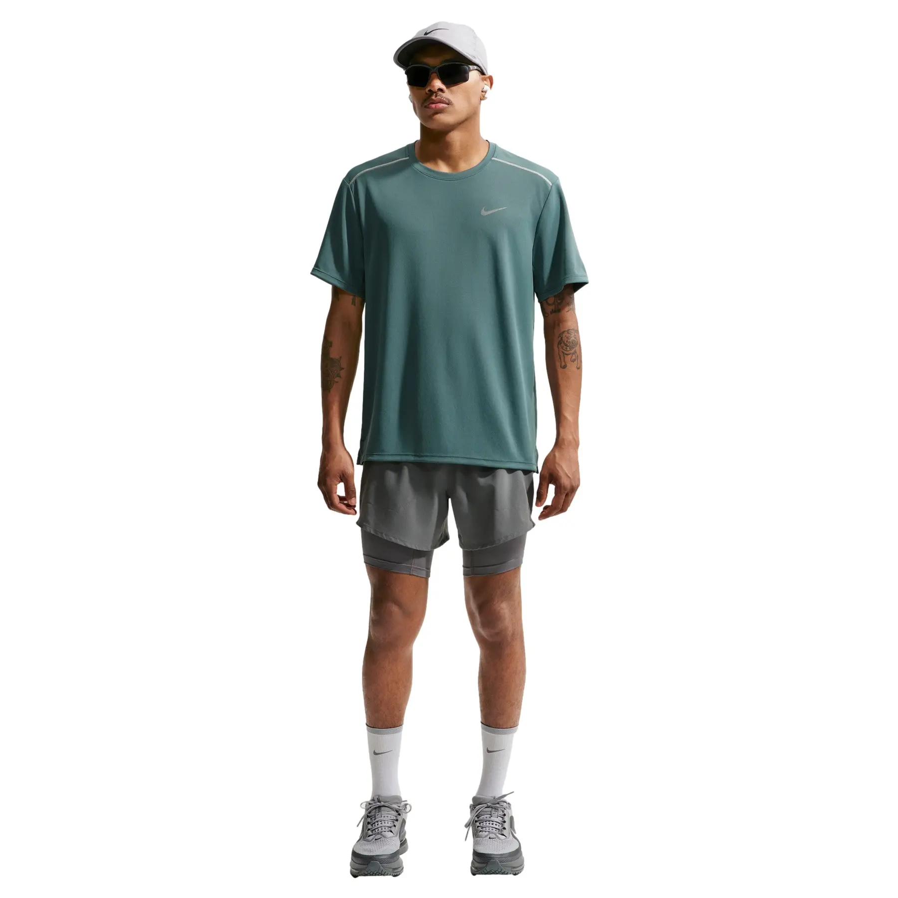 Nike Men's Gris Maillot Dri-Fit Uv