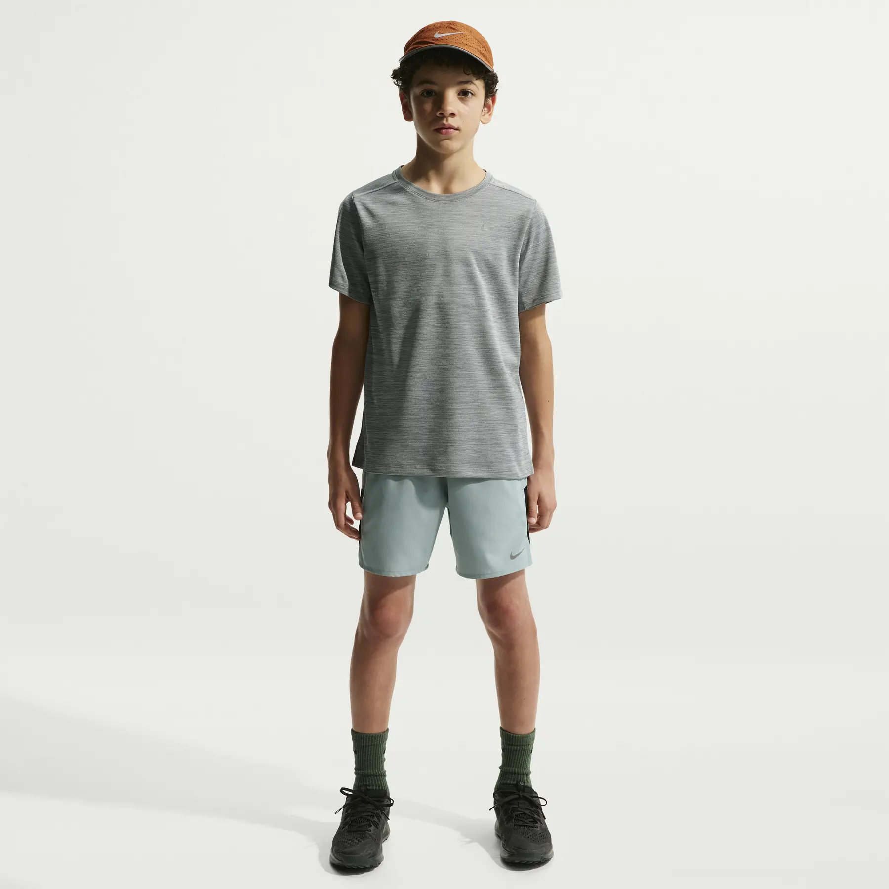 Nike Gris Maglia Per Bambini Miler