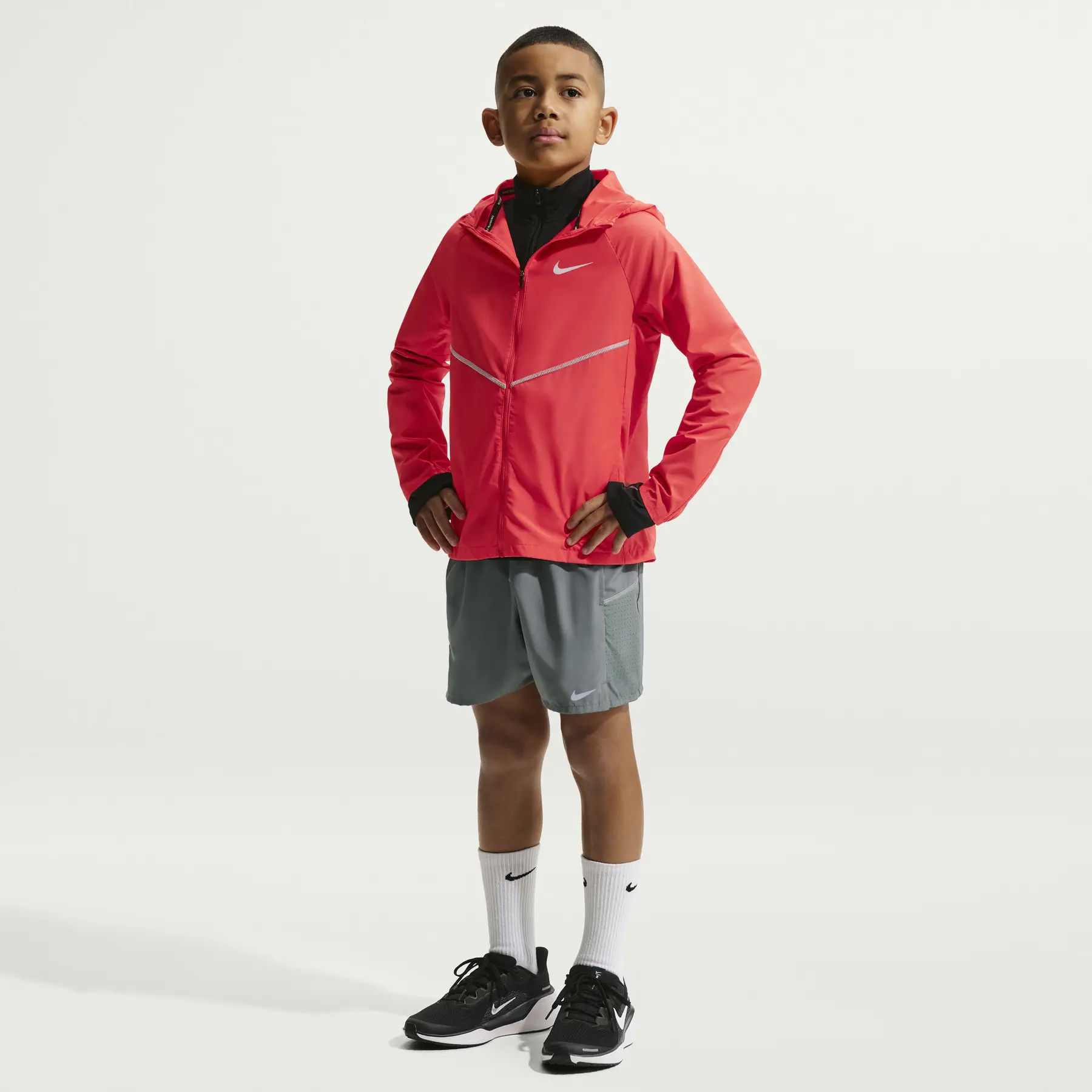 Nike Gris Shorts Per Bambini Miler