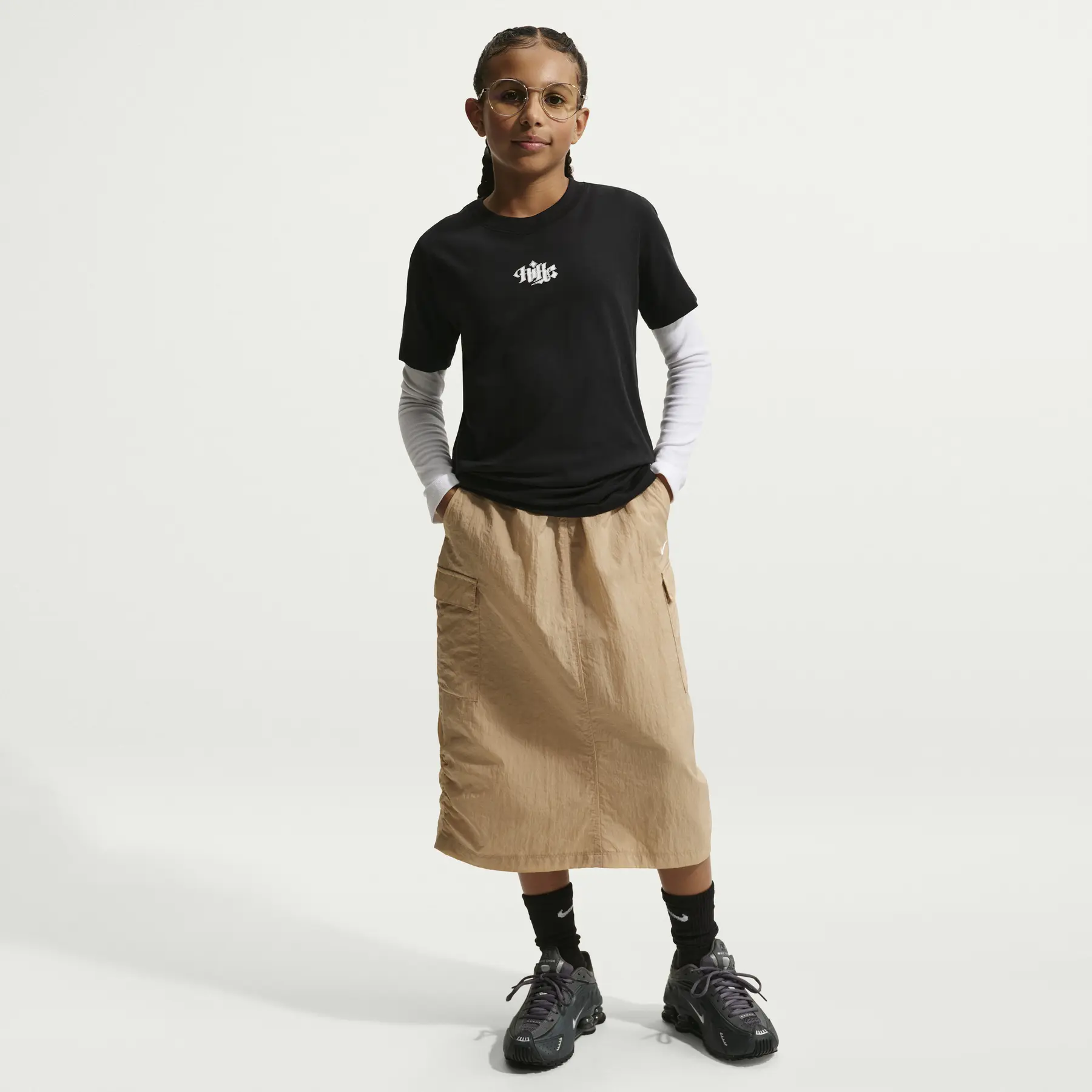 Nike Noir T-Shirt Classique Coton Doux Enfant