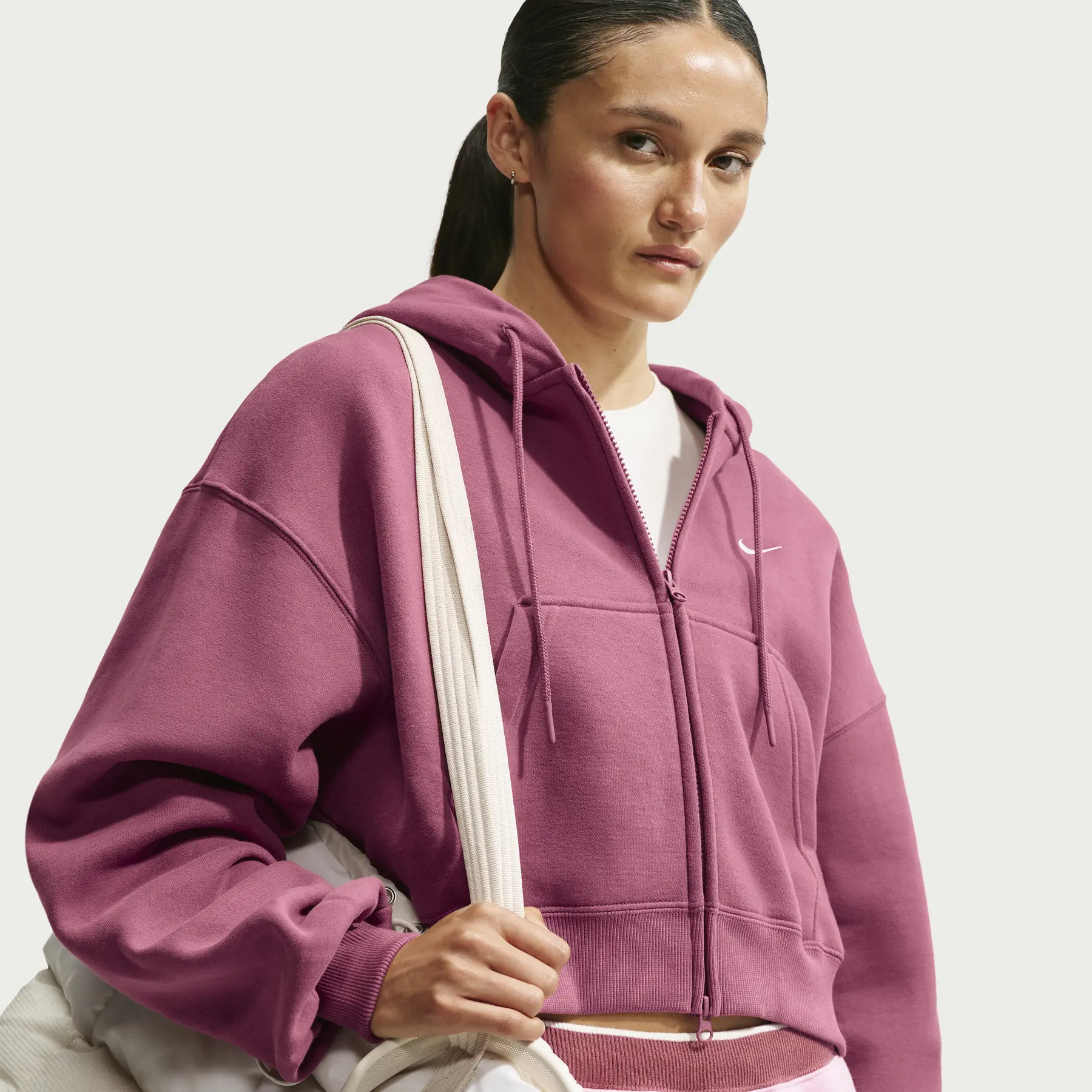 Women's oversized hooded zip sweatshirt Nike Studio | Foot-Store