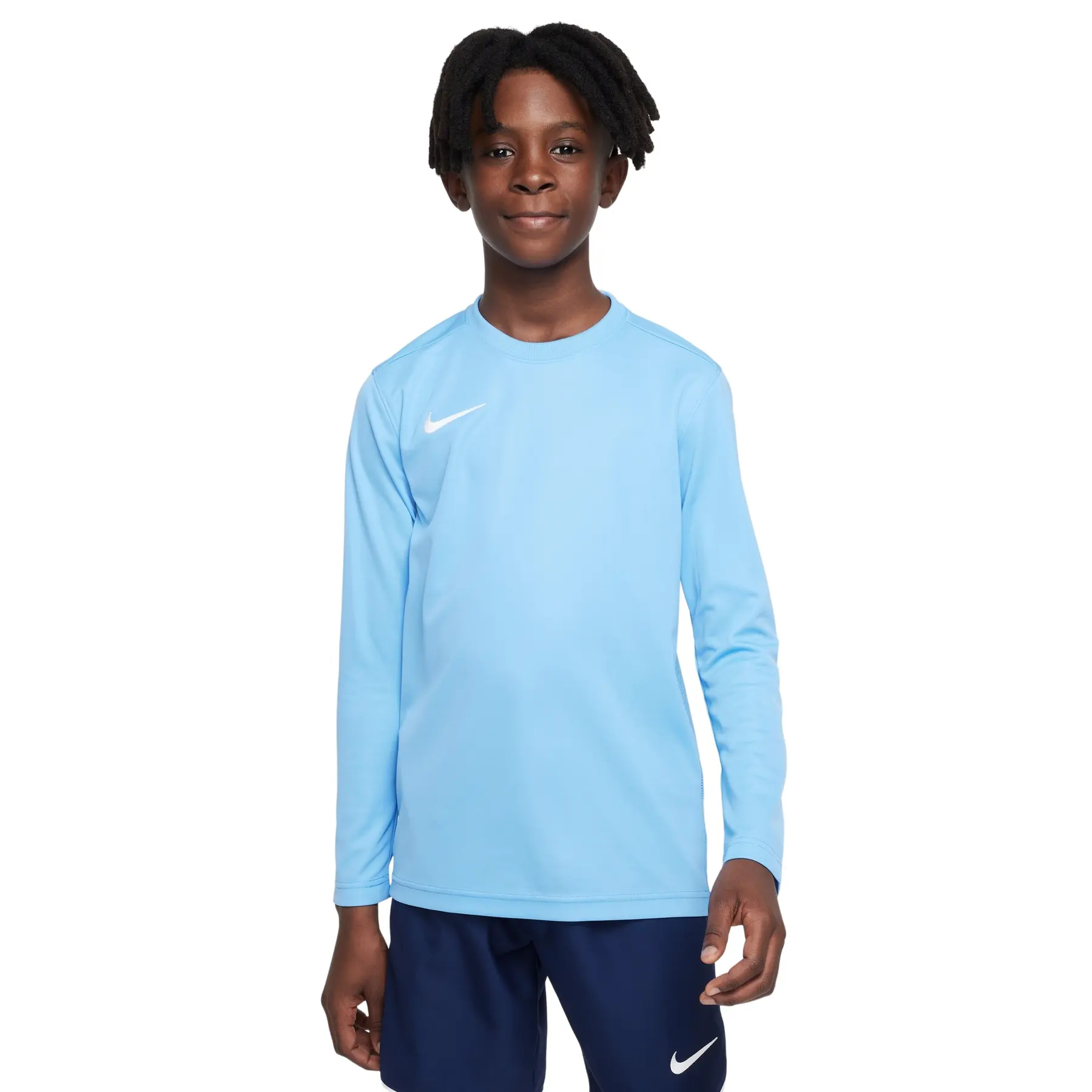 Nike Dri-FIT フェデラー モデル　ライトブルー Vネックゲームシャツ Kids' long-sleeve shirt Nike Dri-FIT Park VII | Foot-Store