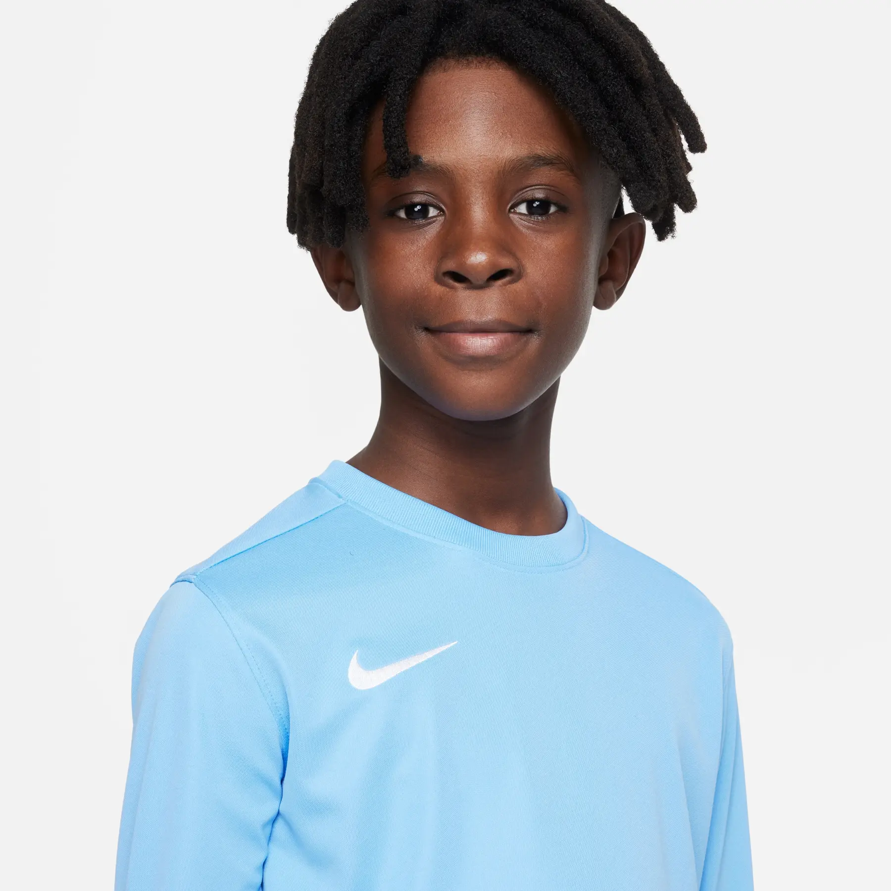 Nike Dri-FIT フェデラー モデル　ライトブルー Vネックゲームシャツ ナイキ NIKE PRO コンプレッション トップ 長袖(ブルー) 838078 480
