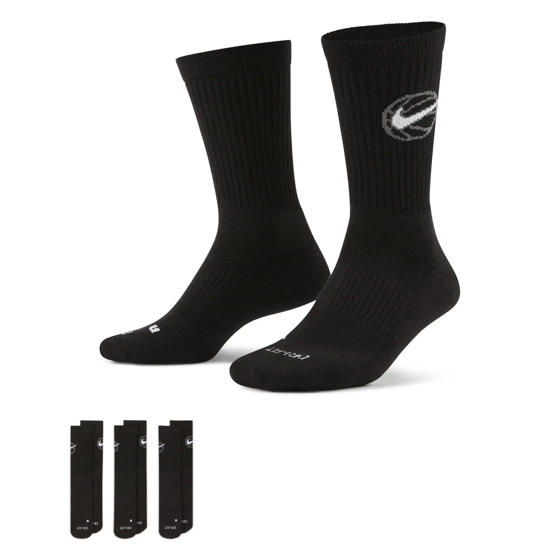 Chaussettes Nike Everyday Crew Noir 3P