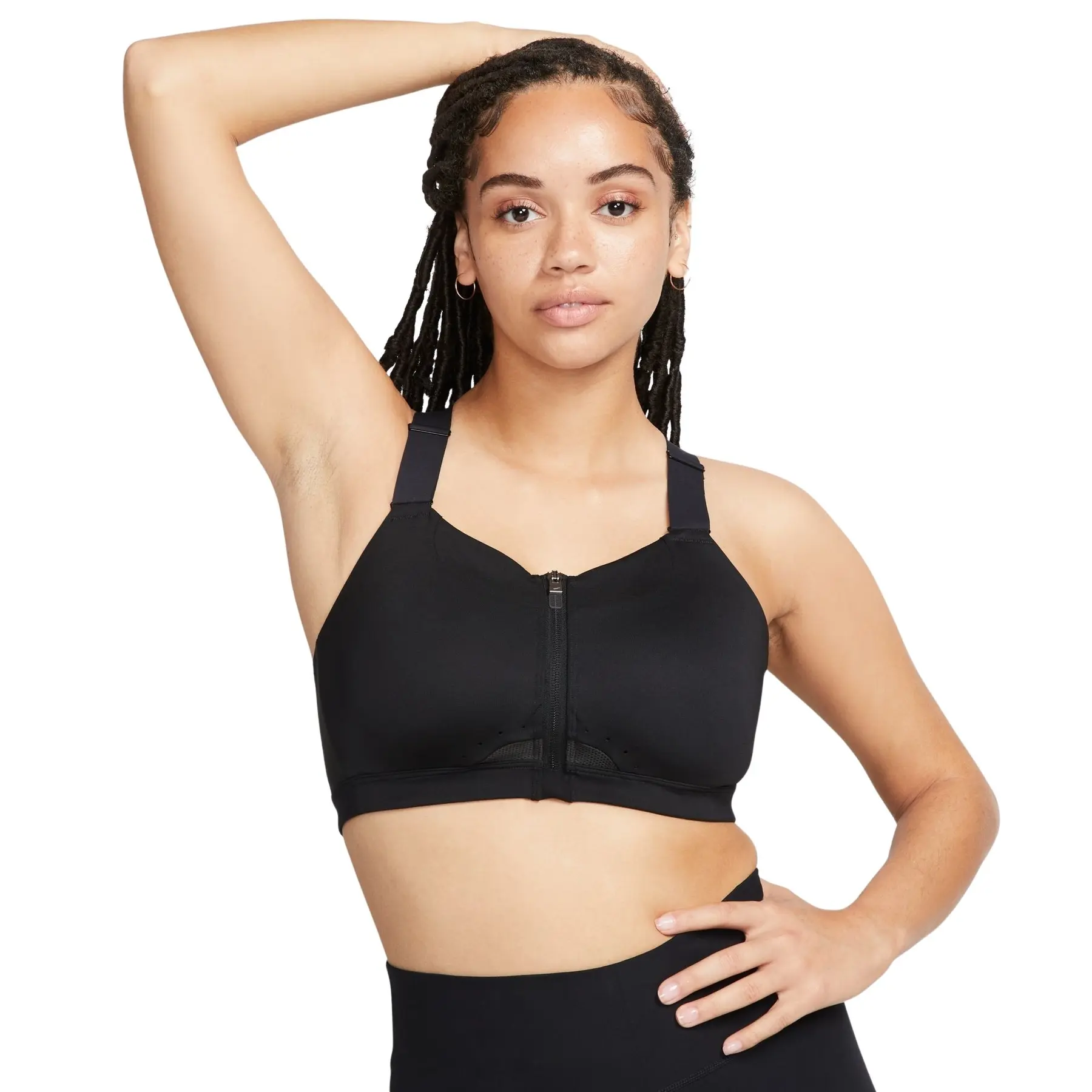 Brassière zip Damen Dri-FIT Alpha Front - Noir - female - Size: XS A-C