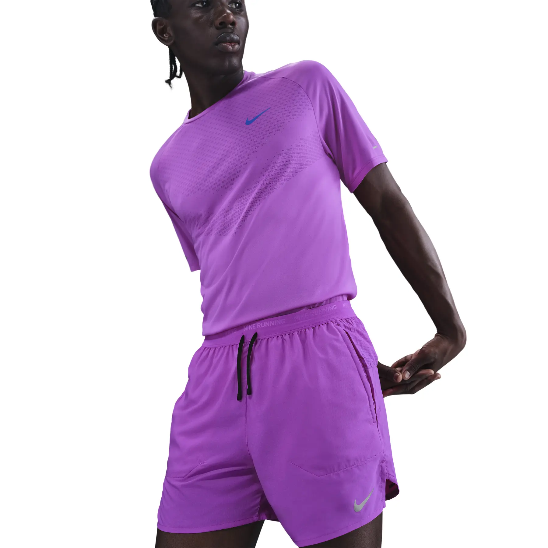 Nike Men's Violet Shorts With Undershorts