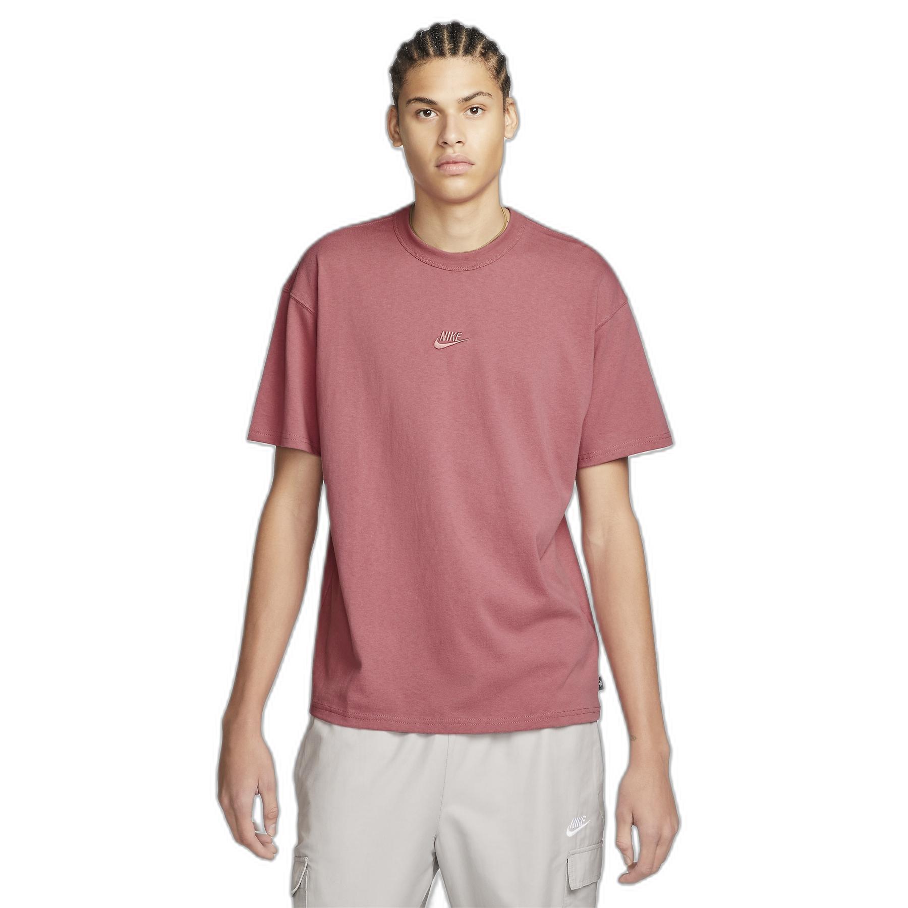 0196153668591 - - Premium - Oversized-T-Shirt aus schwerem Material in Beerenrosa