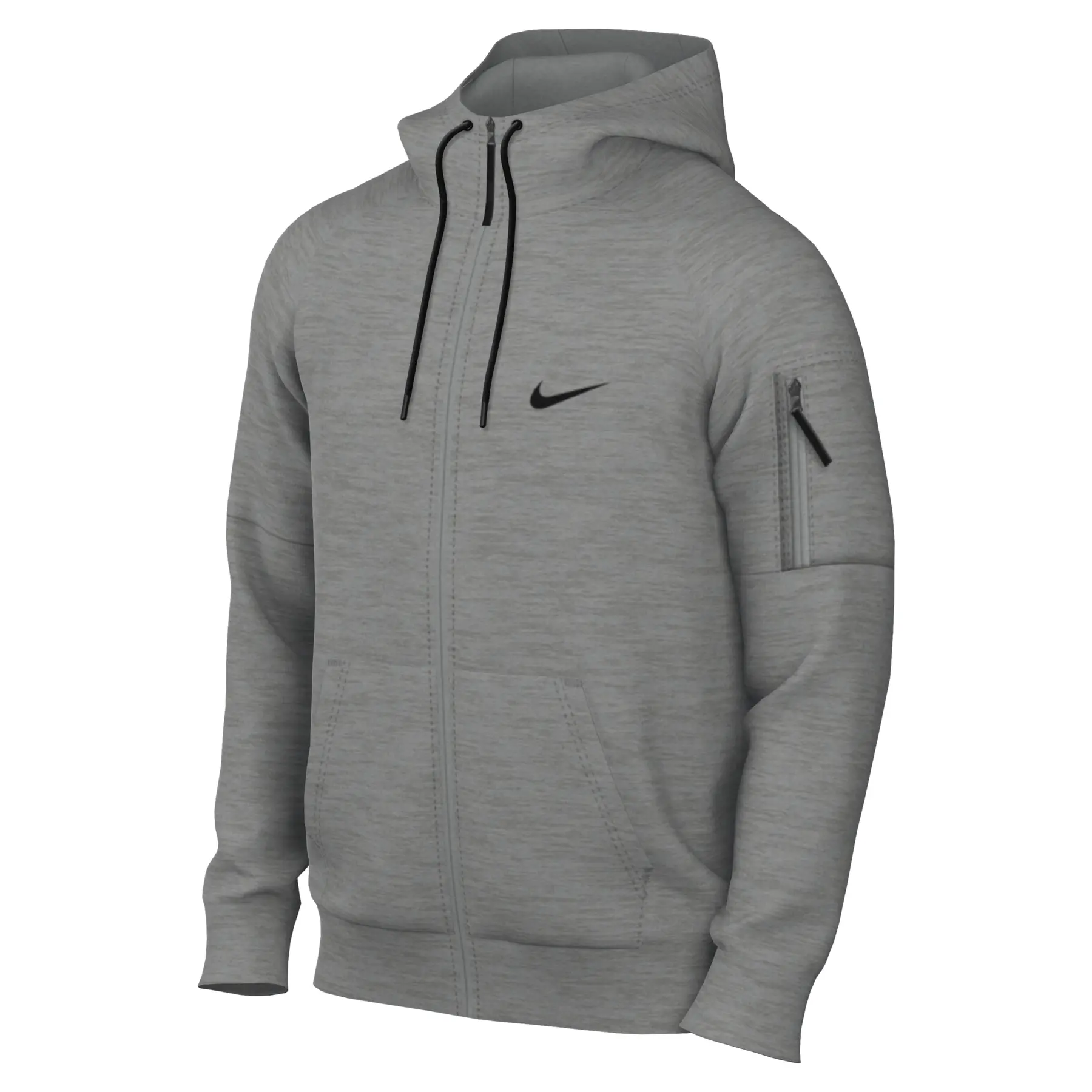 NIKE Haut de fitness &agrave; zip Therma-FIT  Therma pour homme - Gris