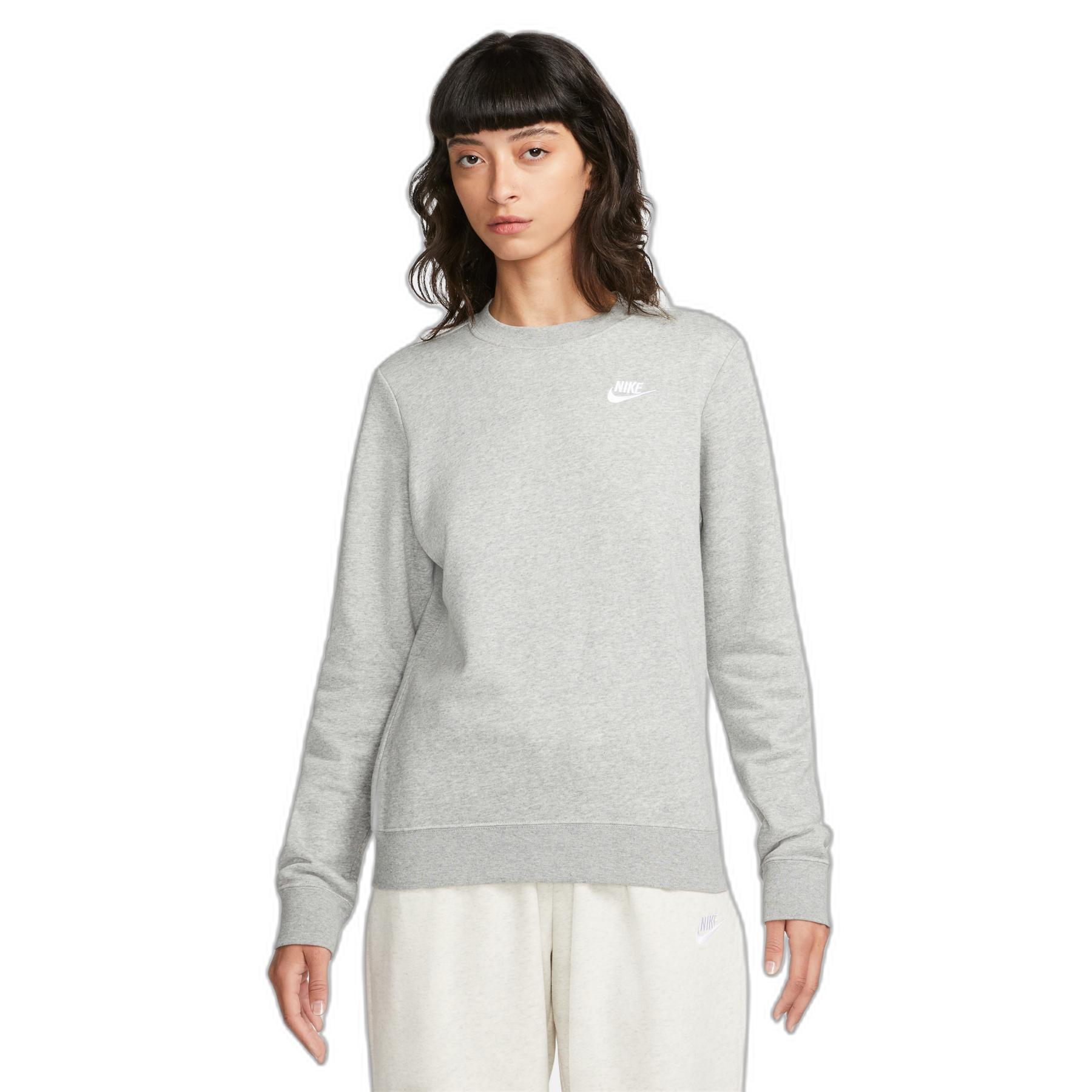 0196149267692 - W NSW Club Fleece Crew Standard Damen (Grau L ) Lifestylebekleidung