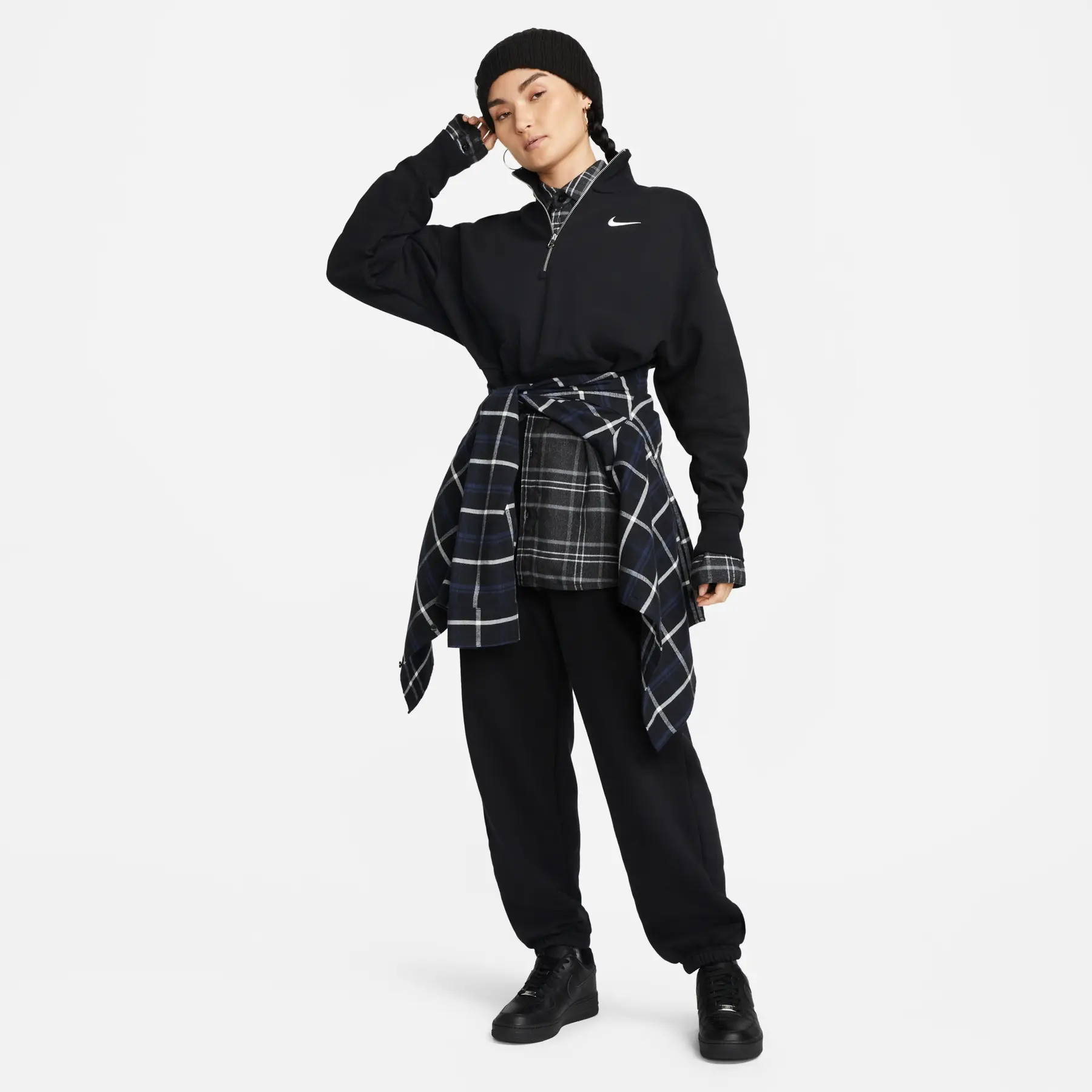 Nike Phoenix Fleece Women's 1/2 Zip Up Crop Sweatshirt | Foot-Store