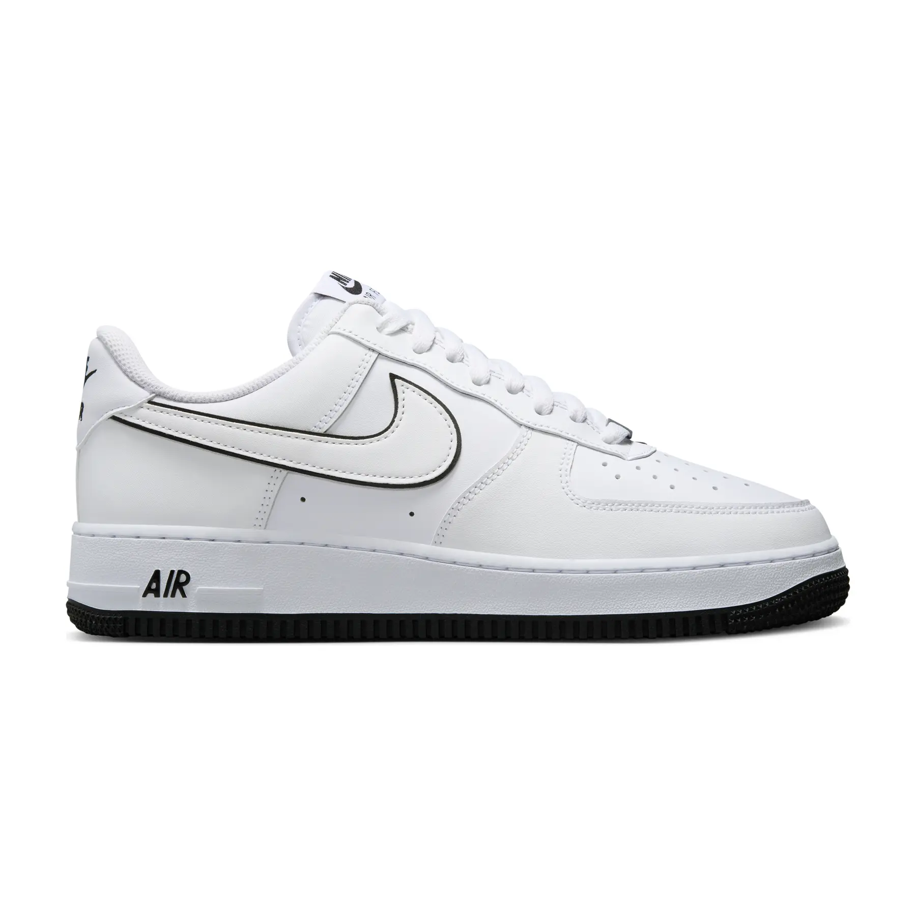 0196608050445 - - Air Force 1 07 - Sneaker in Weiß mit schwarzen Umrissen